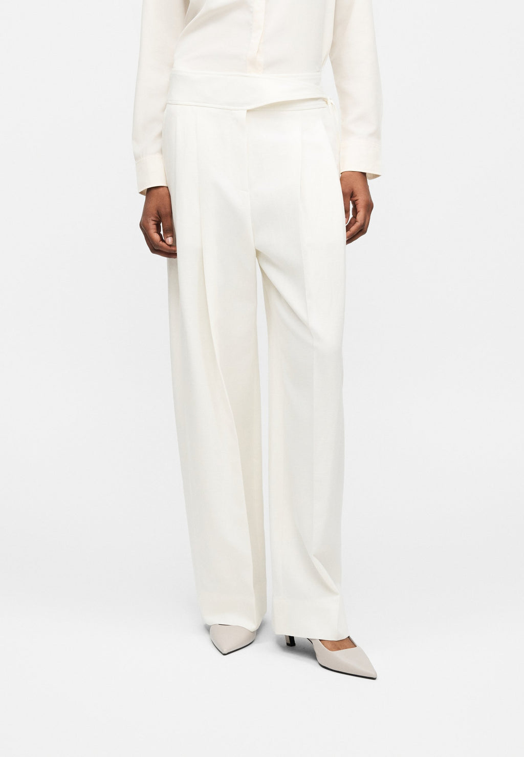 TALILY - Trousers - open white
