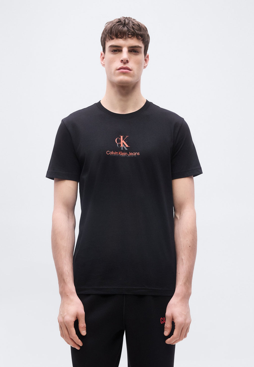SHADOW LOGO TEE - Print T-shirt - black