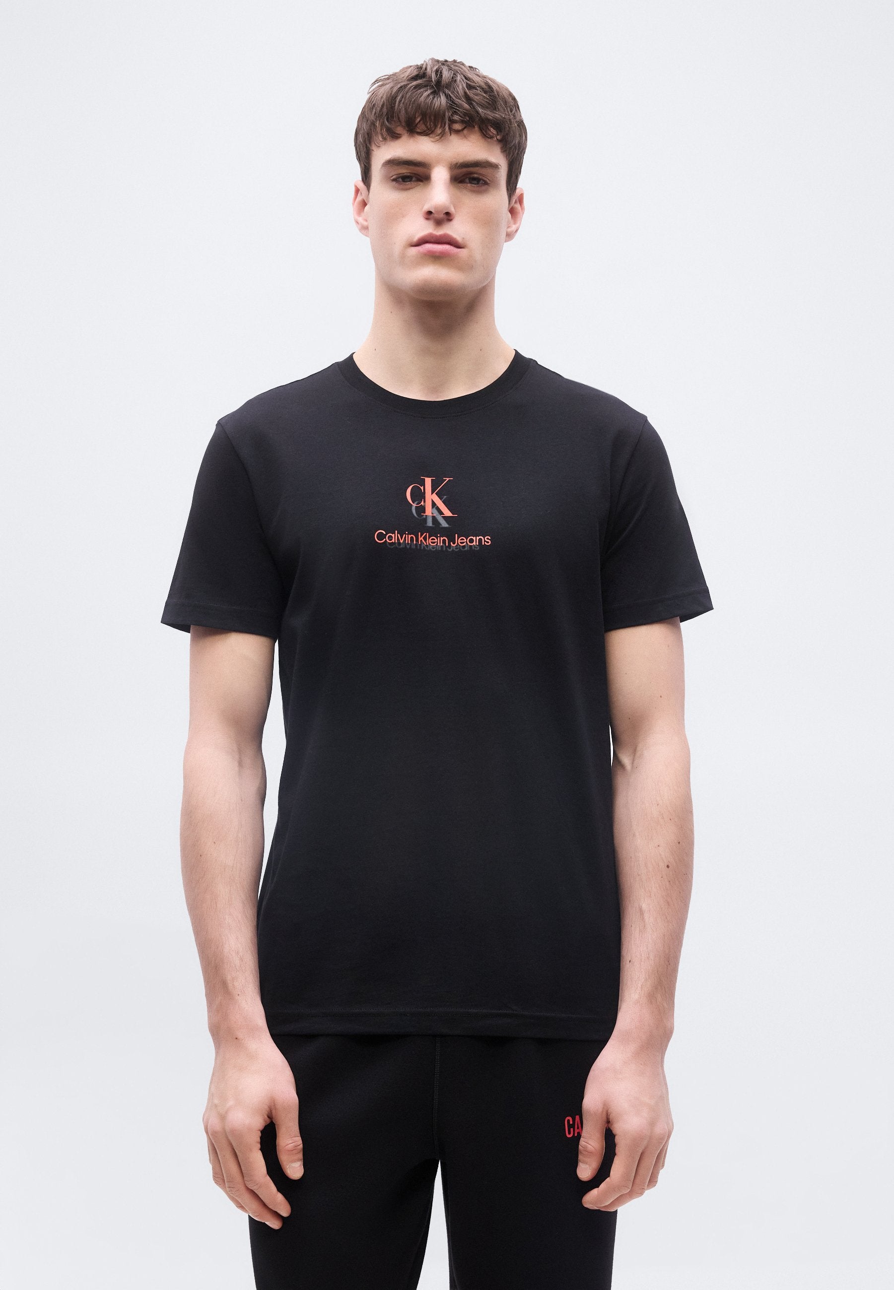 SHADOW LOGO TEE - Print T-shirt - black
