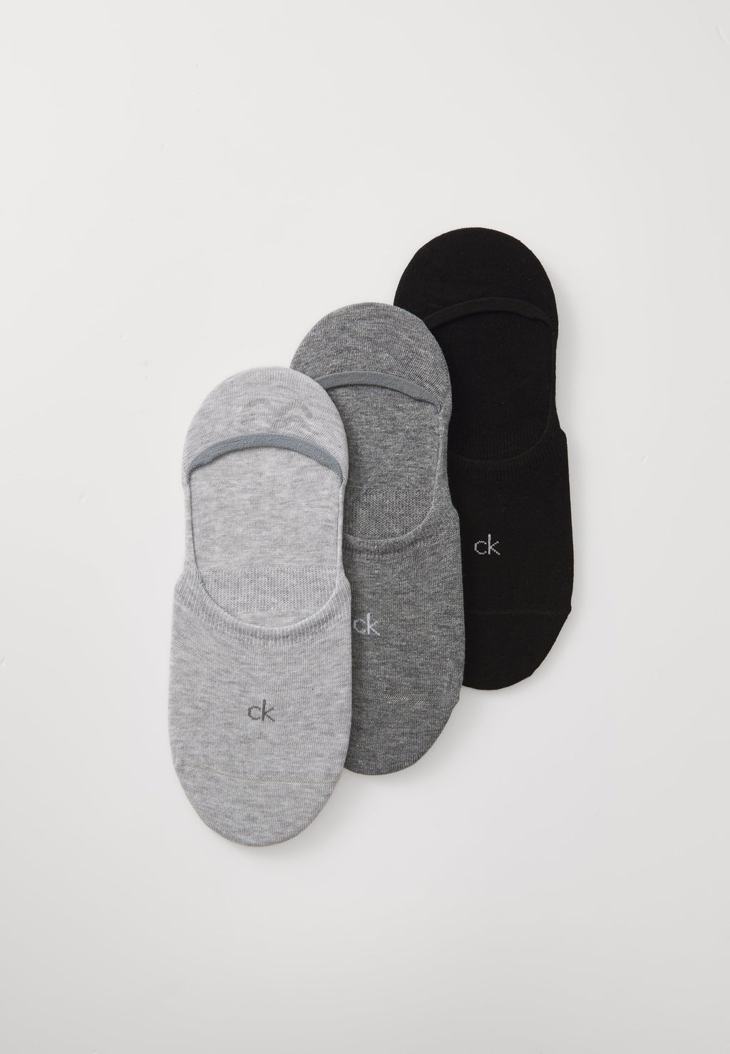 WOMEN FOOTIE 3 PACK - Invisible socks - grey melange