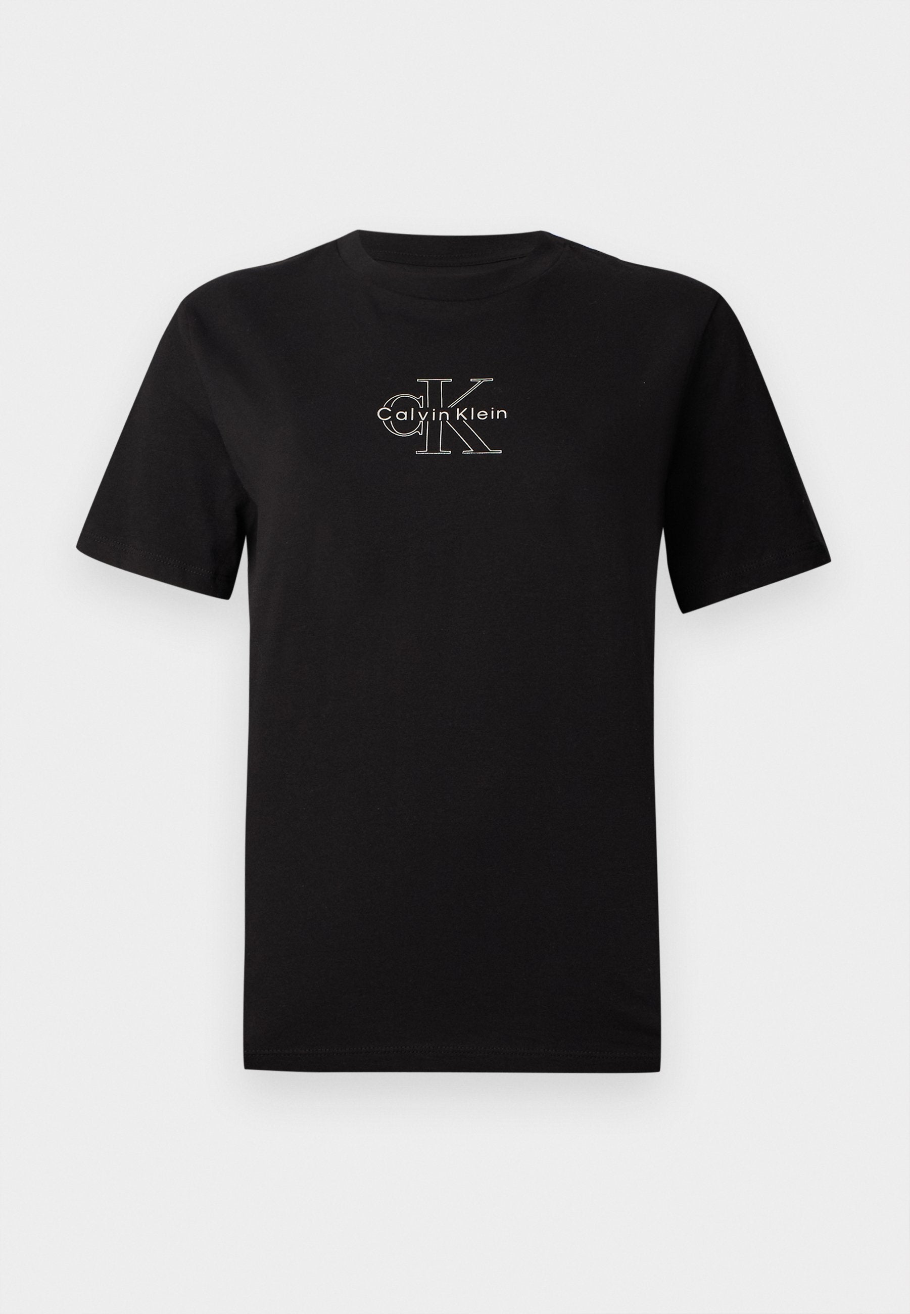 SS CLASSIC FOIL MONOLOGO TEE - Print T-shirt - black
