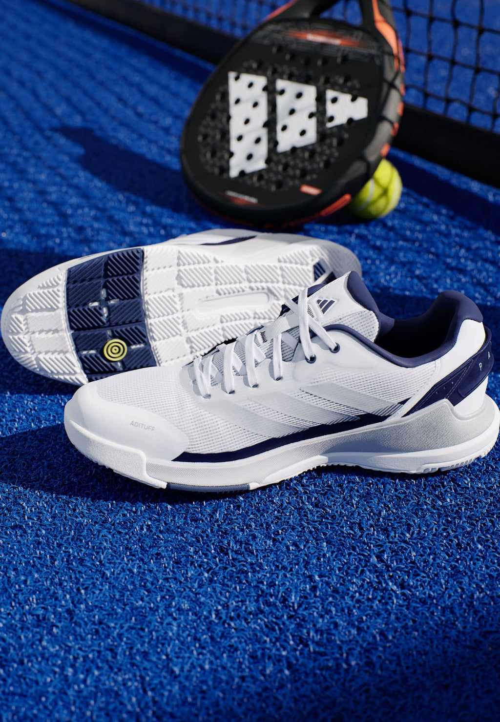 CRAZYQUICK LIGHTSTRIKE PADEL - Padel shoes - cloud white   silver metallic   dark blue