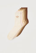 TR CREW S 6PACK UNISEX - Chaussettes - blanc crème/wonder quartz/sand strata