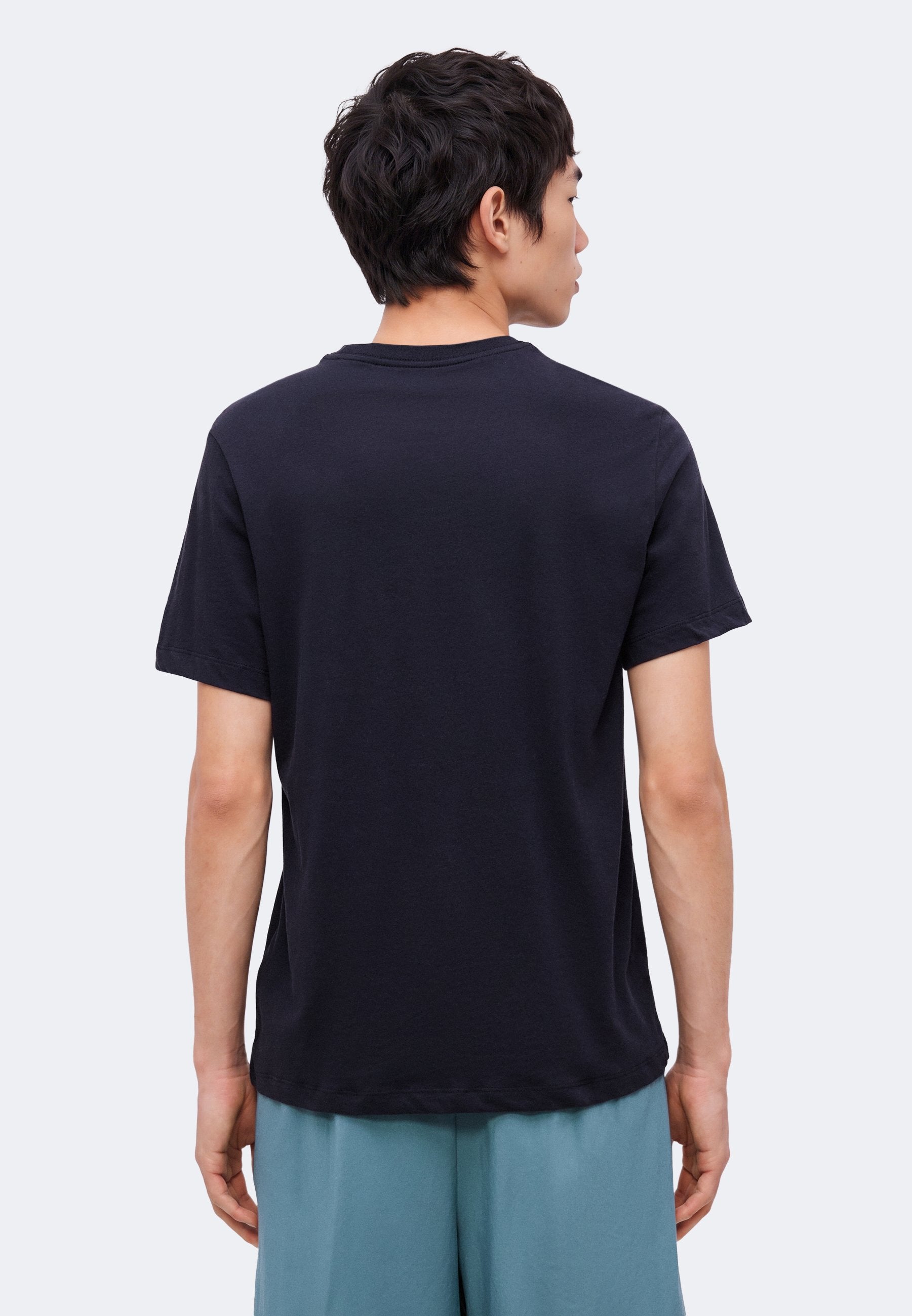TEE CREW SOLID - Sports T-shirt - black/white