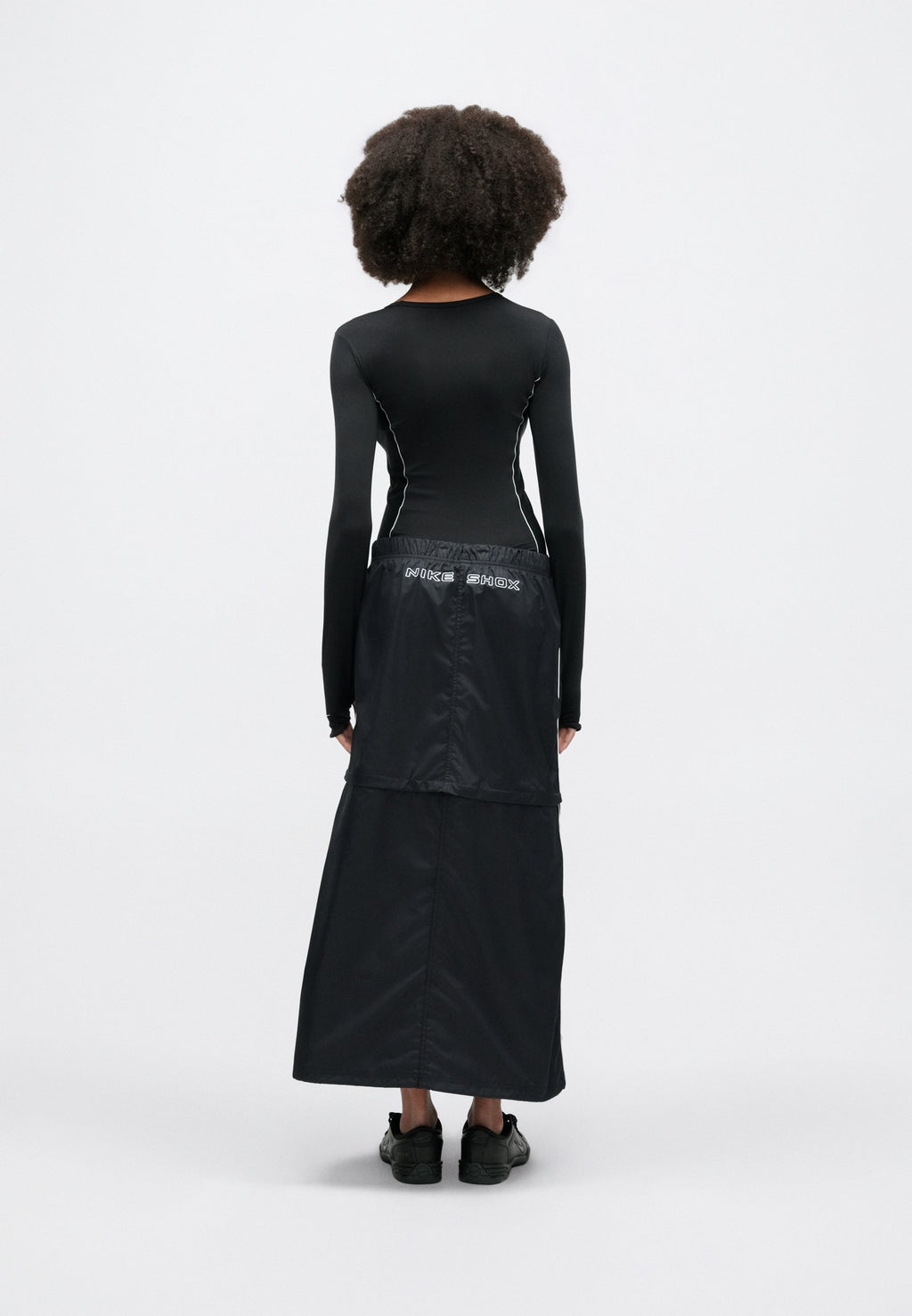 JUPE ZIP OFF SKIRT SHOX - Mini-jupe - black/anthracite/black