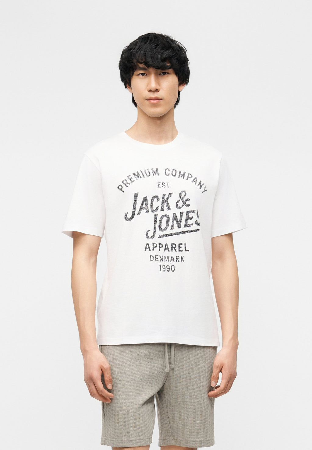 JPRBLUZANE TEE 3 PACK  - Print T-shirt - humus/white/black