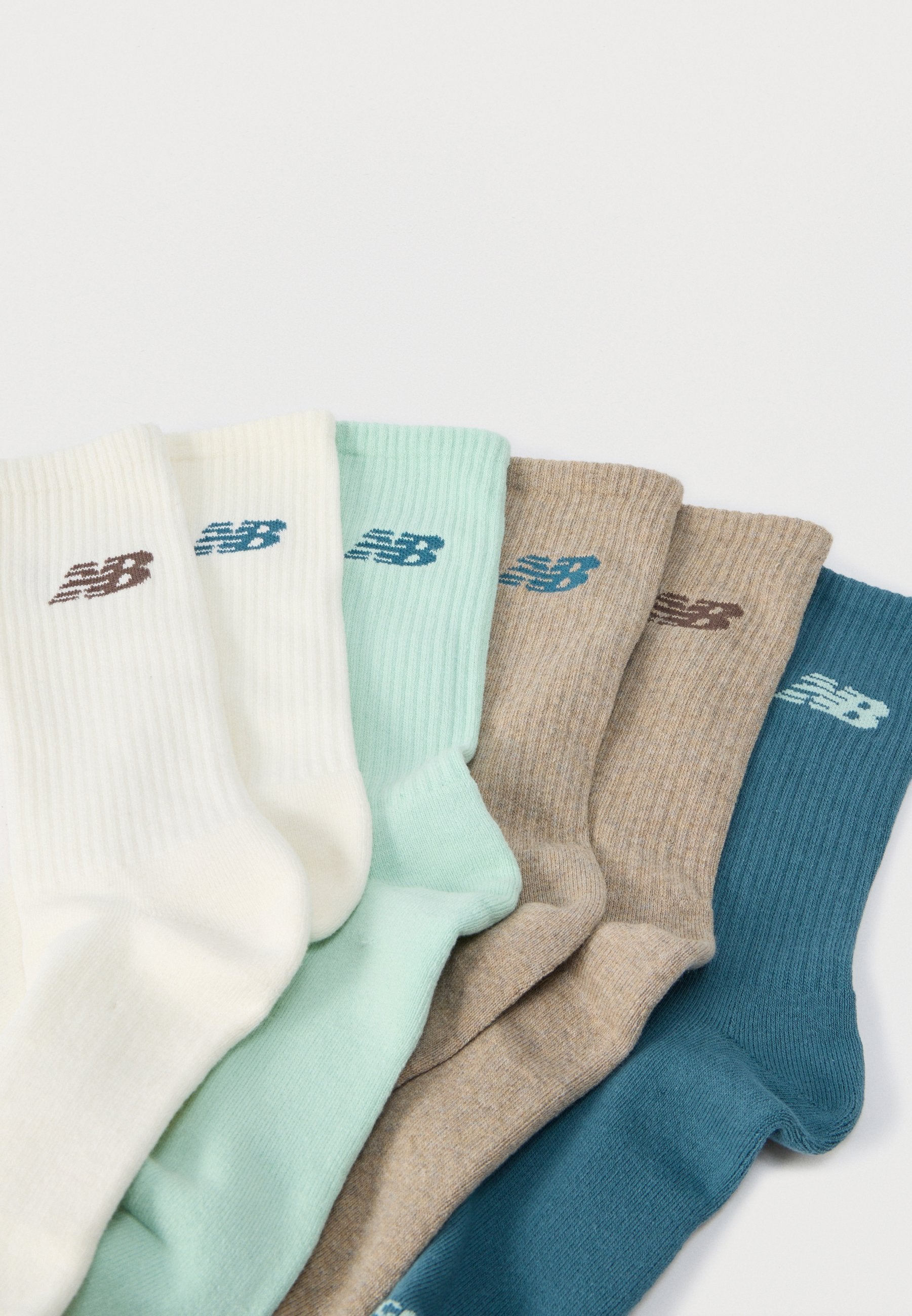 SEASONAL CREW UNISEX 6 PACK - Socks - mint/off-white/green
