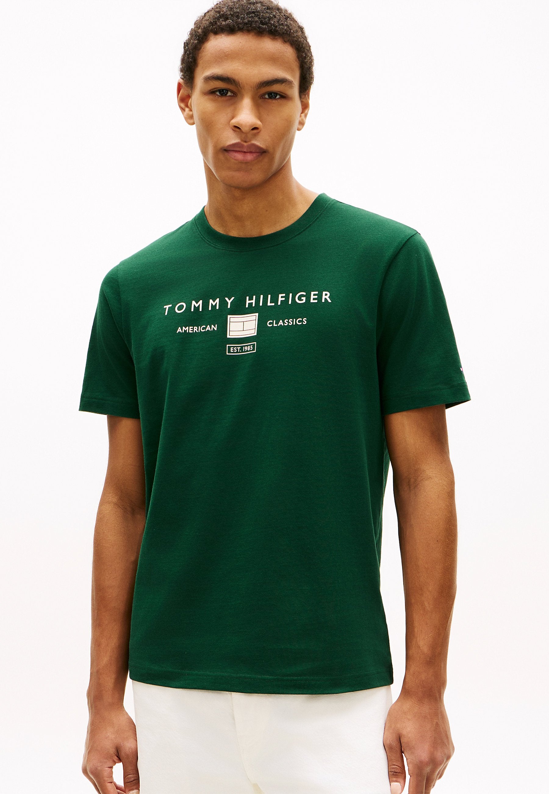 BRAND LOVE MONO STACK TEE - Print T-shirt - nocturnal green