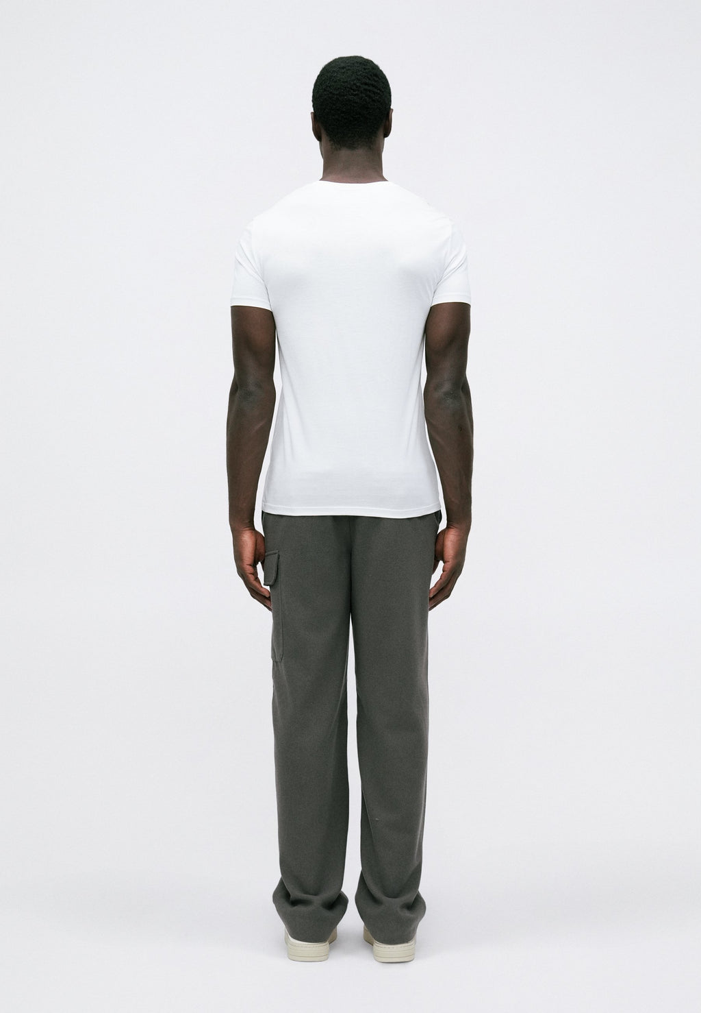 VLINE T-SHIRT SLIM FIT - Basic T-shirt - white
