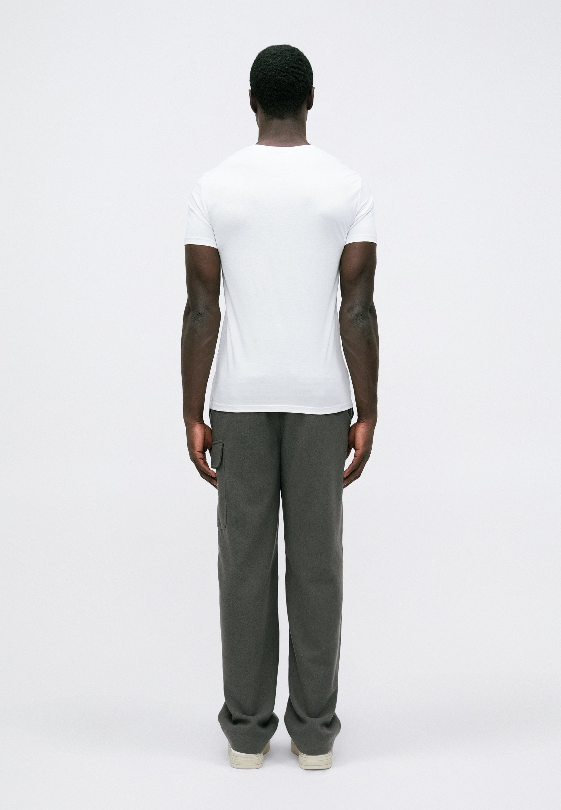 VLINE T-SHIRT SLIM FIT - Basic T-shirt - white