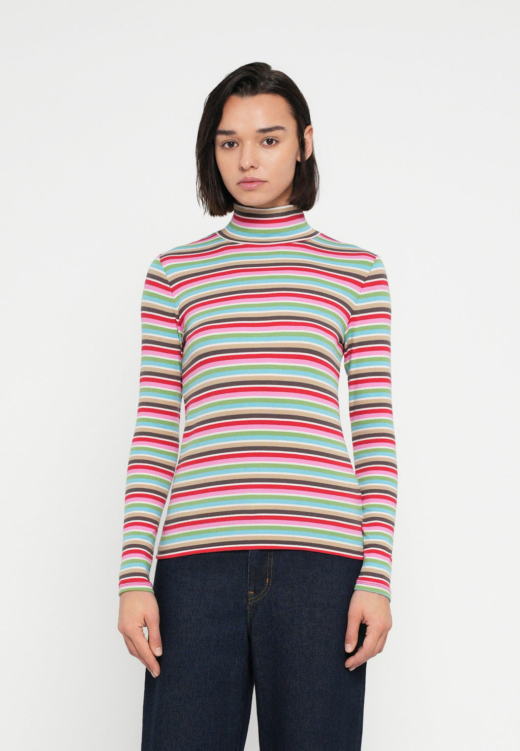 BRUSHED T NECK - Long sleeved top - multi-coloured