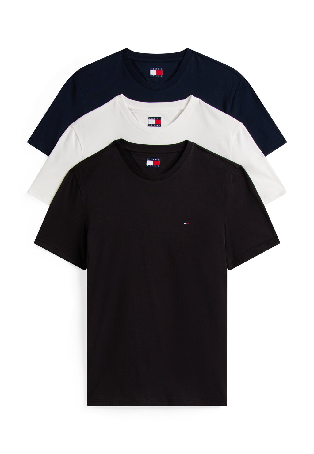 SLIM TEE  - Basic T-shirt - black/dark night navy/ecru