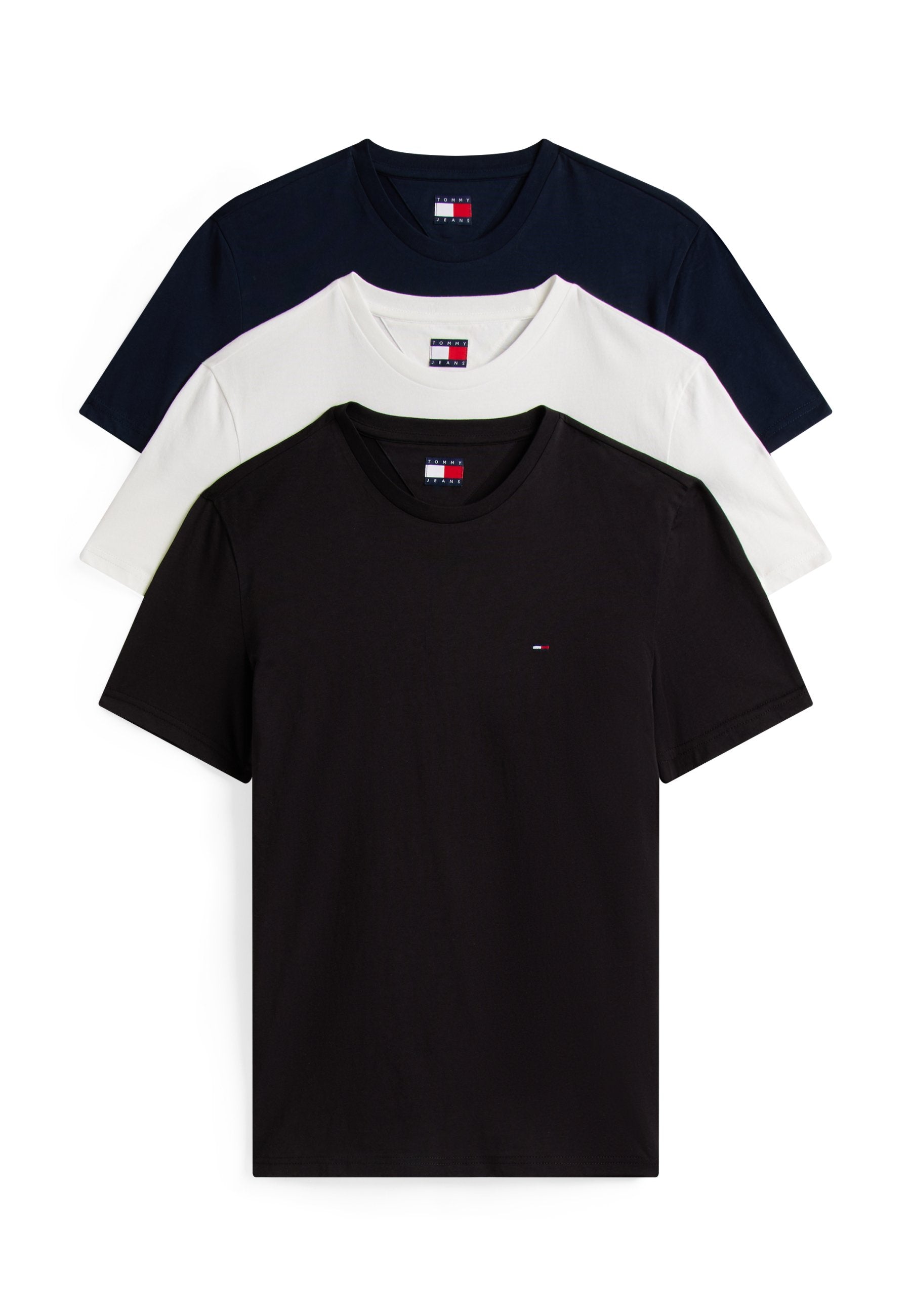 SLIM TEE  - Basic T-shirt - black/dark night navy/ecru