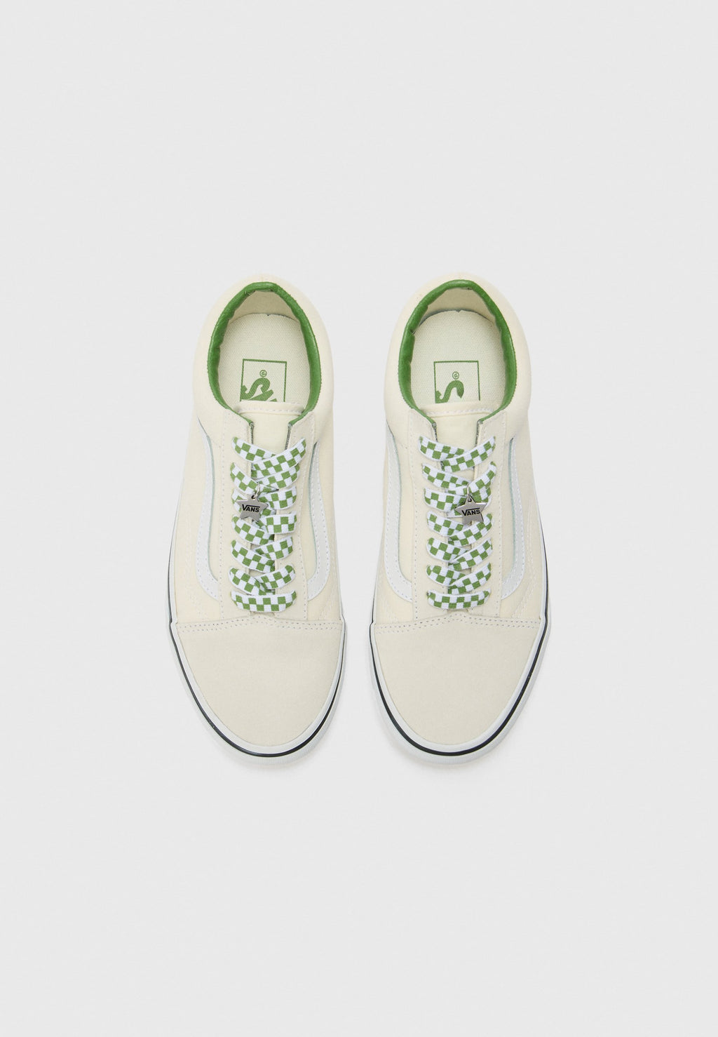 OLD SKOOL - Skate shoes - marshmallow/green