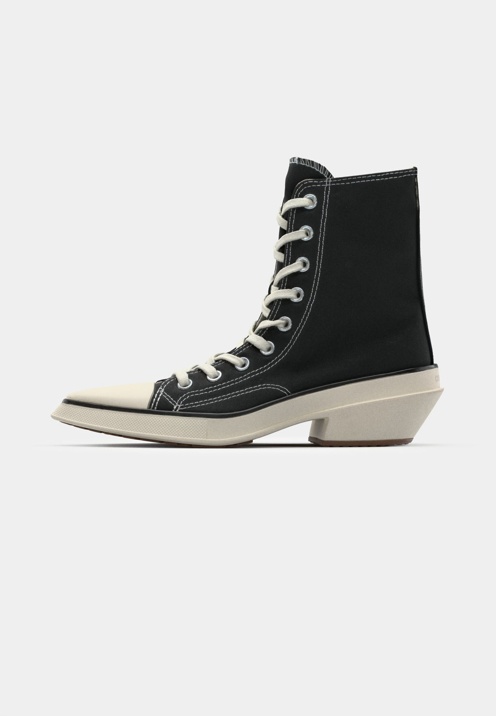 CHUCK 70 DE LUXE POINTED - Yüksek bilekli spor ayakkabı - siyah/beyaz