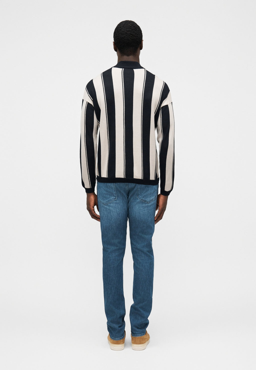 Jumper - navy/light beige