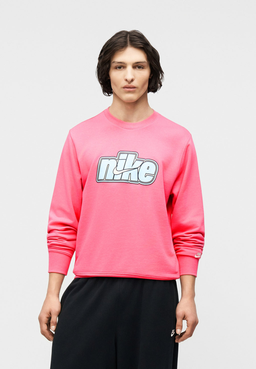 CREW UNISEX - Sweatshirt - pinksicle/white