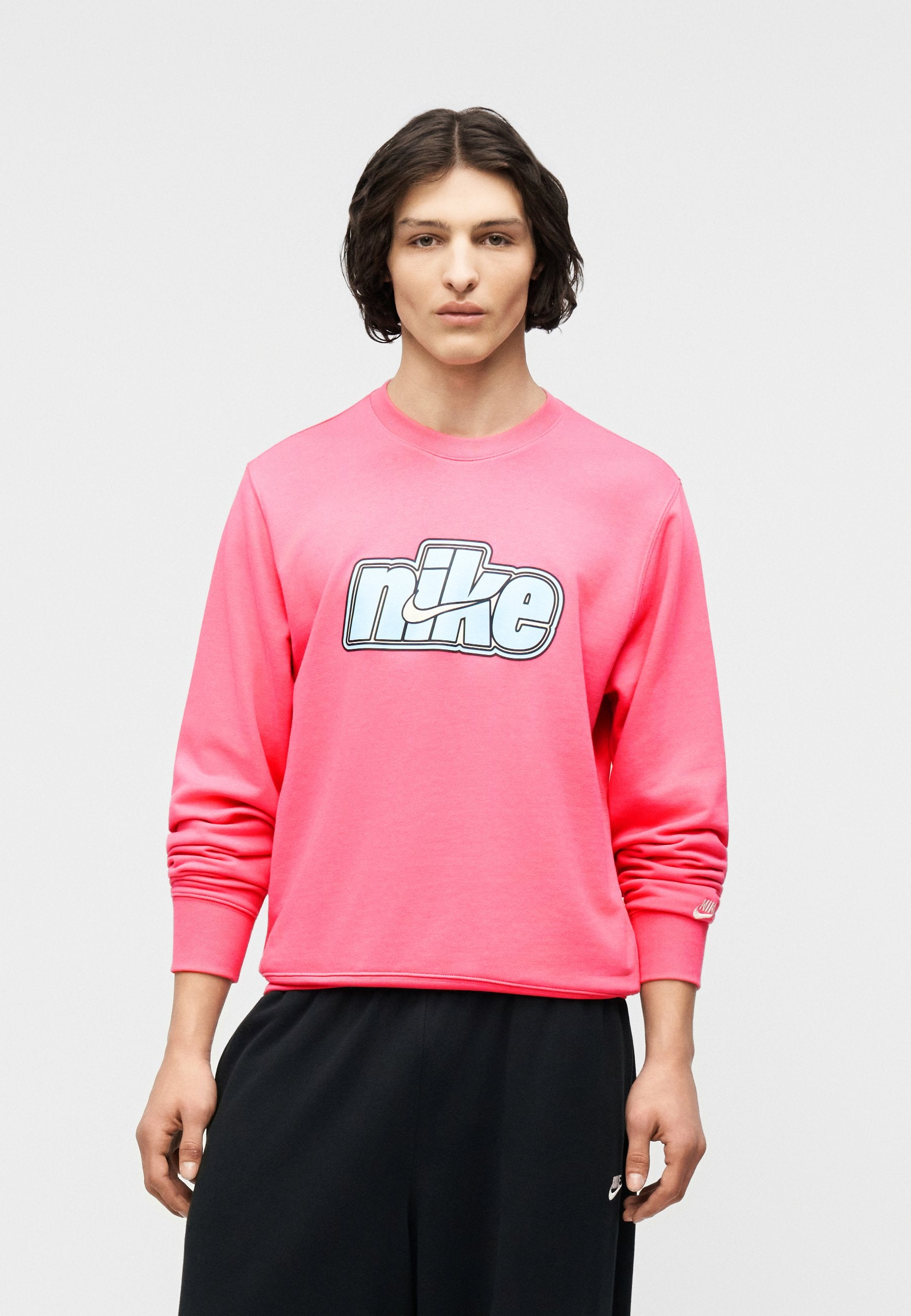 CREW UNISEX - Sweatshirt - pinksicle/white