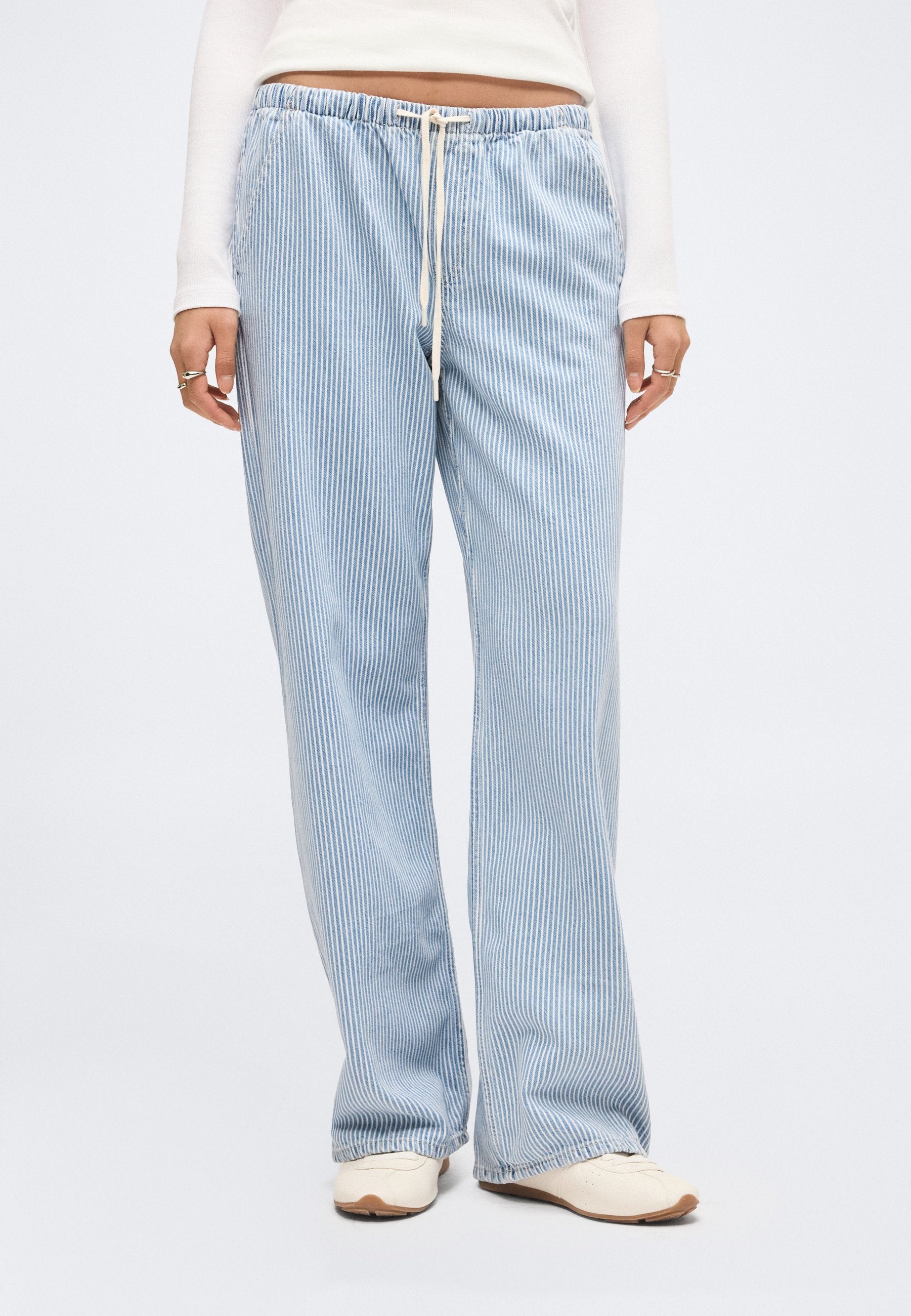 EASY 90S STRIPE - Loose Jeans - blue
