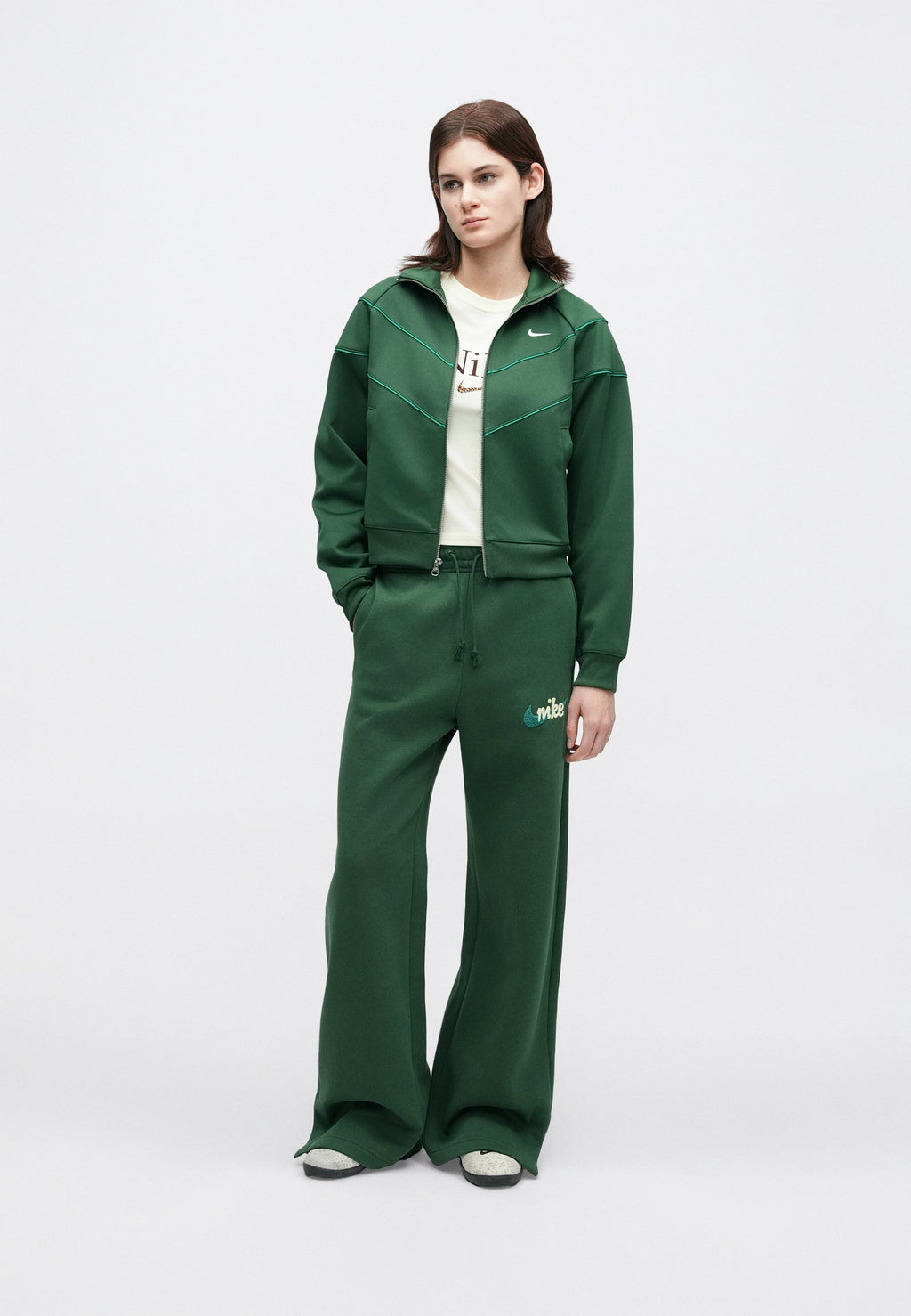 LOGO - Tracksuit bottoms - green
