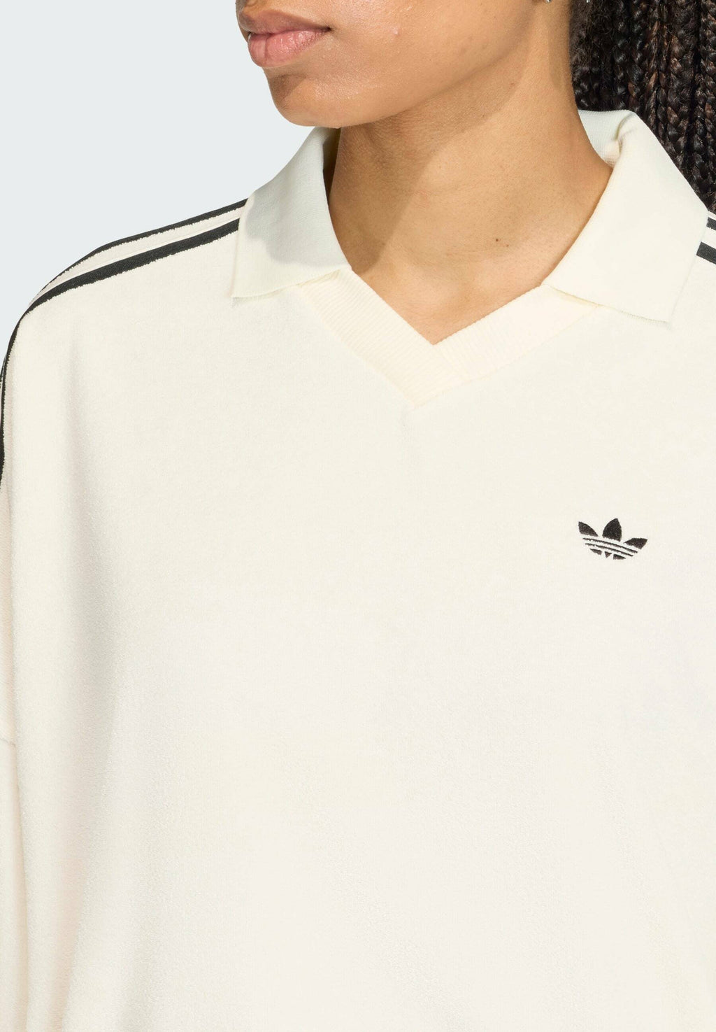 V NECK LONG SLEEVES - Sweatshirt - off white