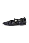 BALLERINES PLATES MARY JANE TISSÉES - Ballerines - noir