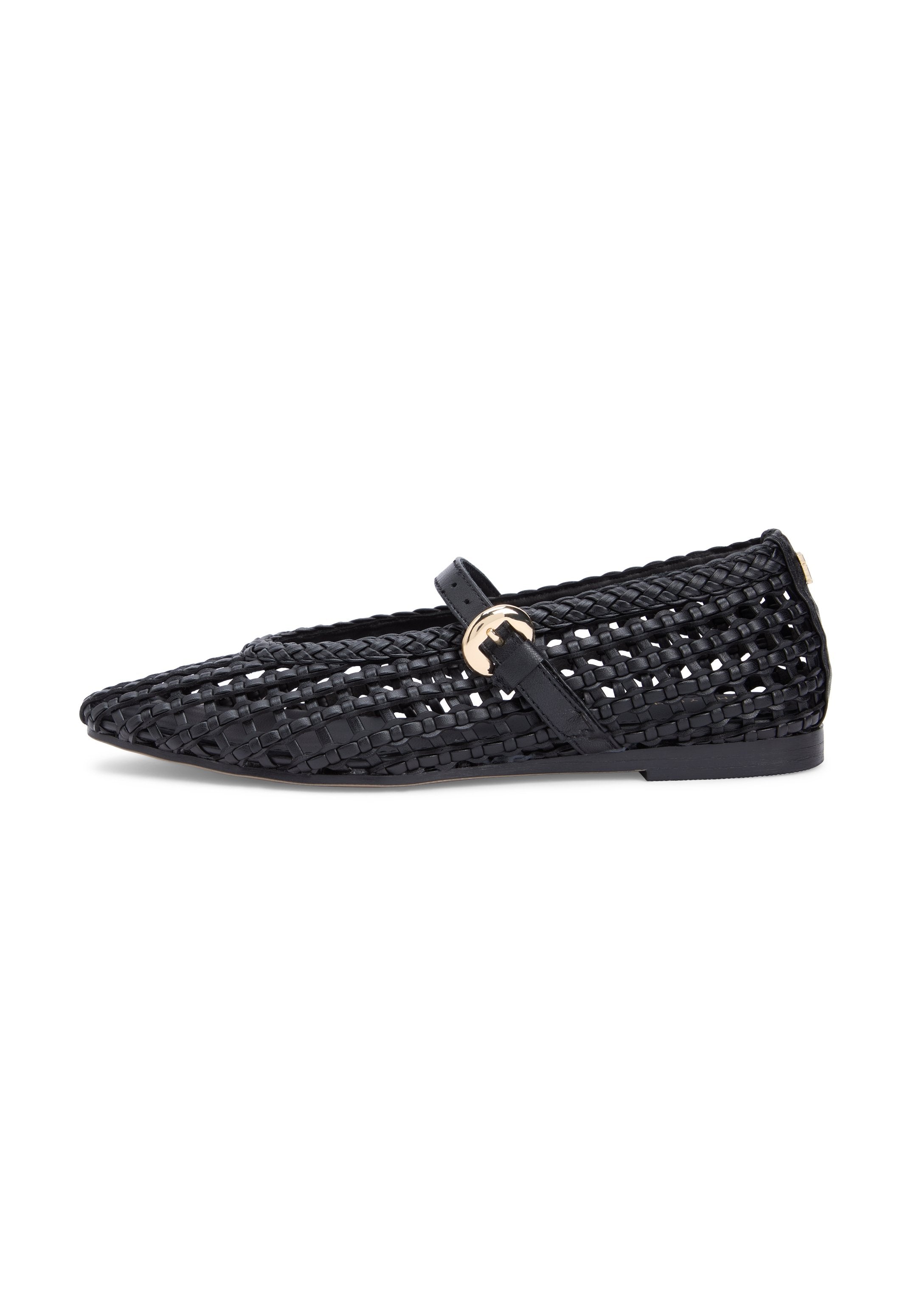 BALLERINES PLATES MARY JANE TISSÉES - Ballerines - noir