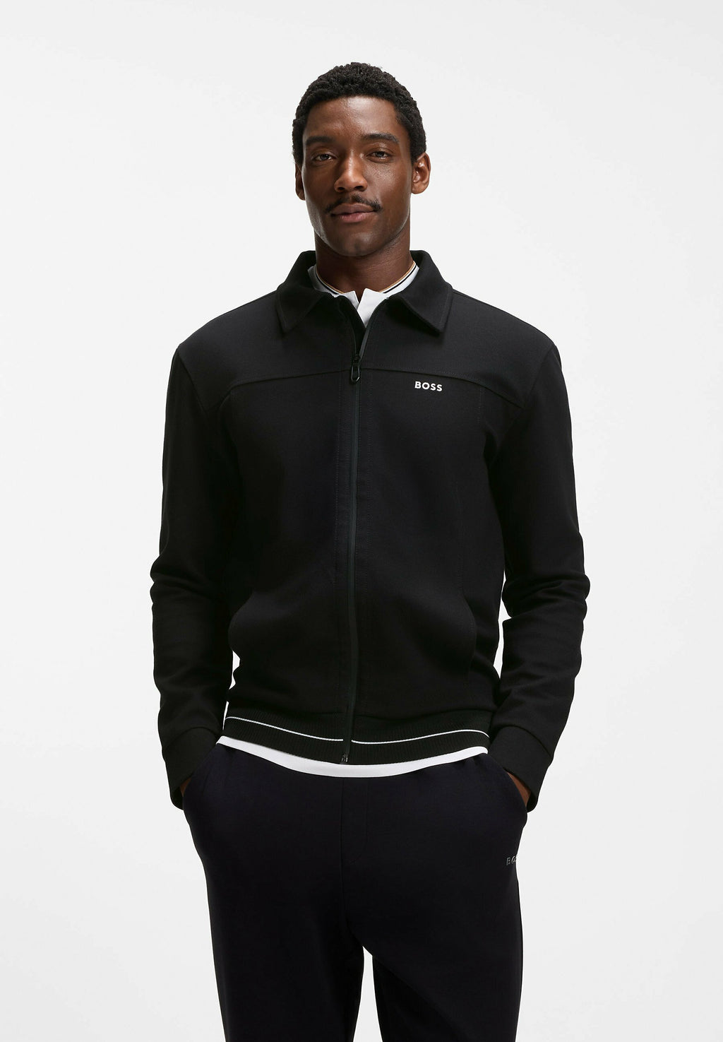 BOSS SW_MEMBER FZ - Bomber Jacket - black one