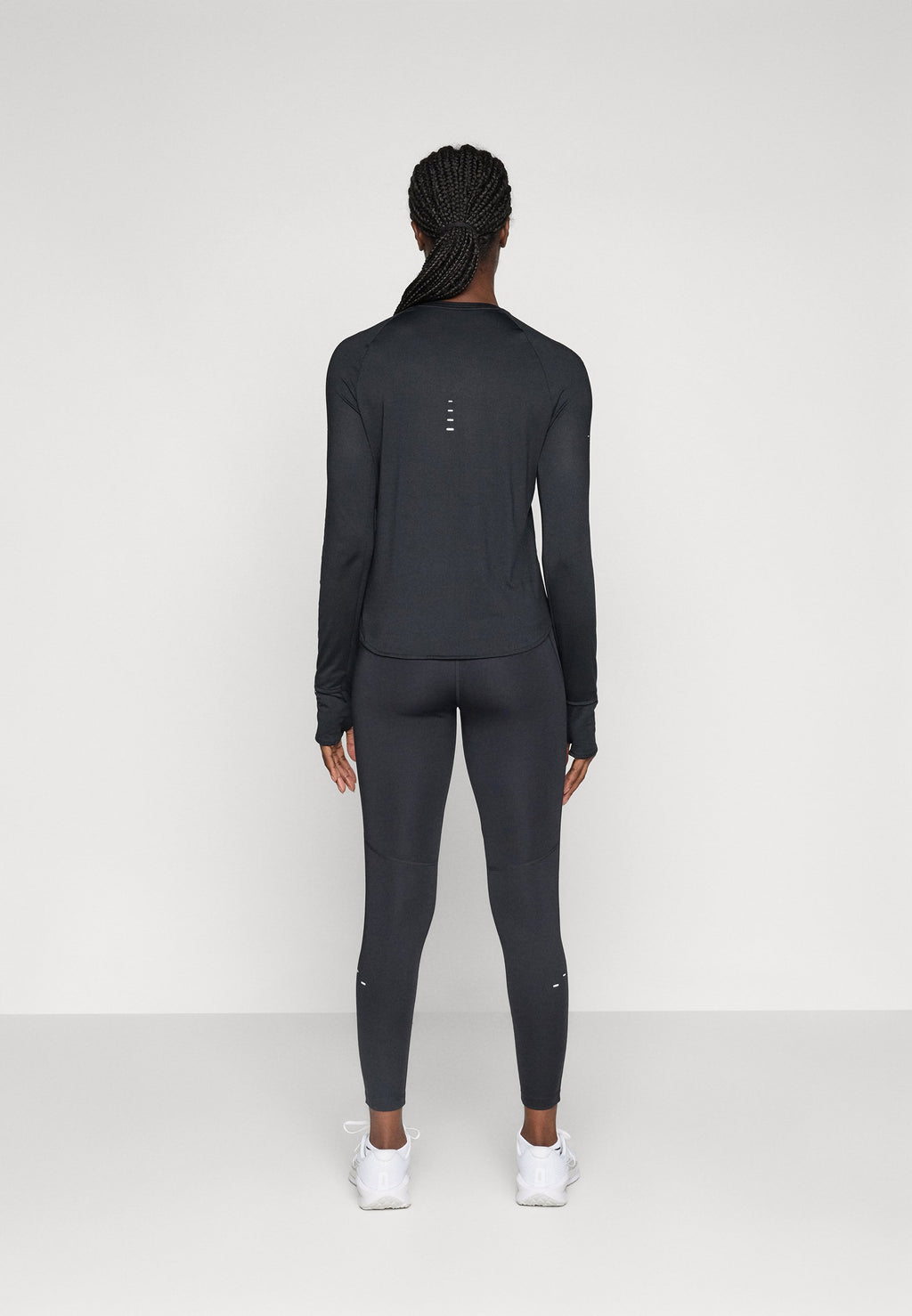 TEMPO - Running tights - black/reflective silver-coloured/white