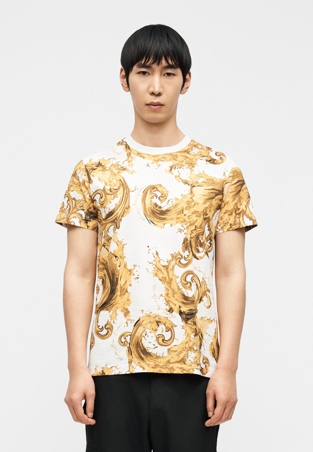 PRINT - Print T-shirt - white/gold-coloured