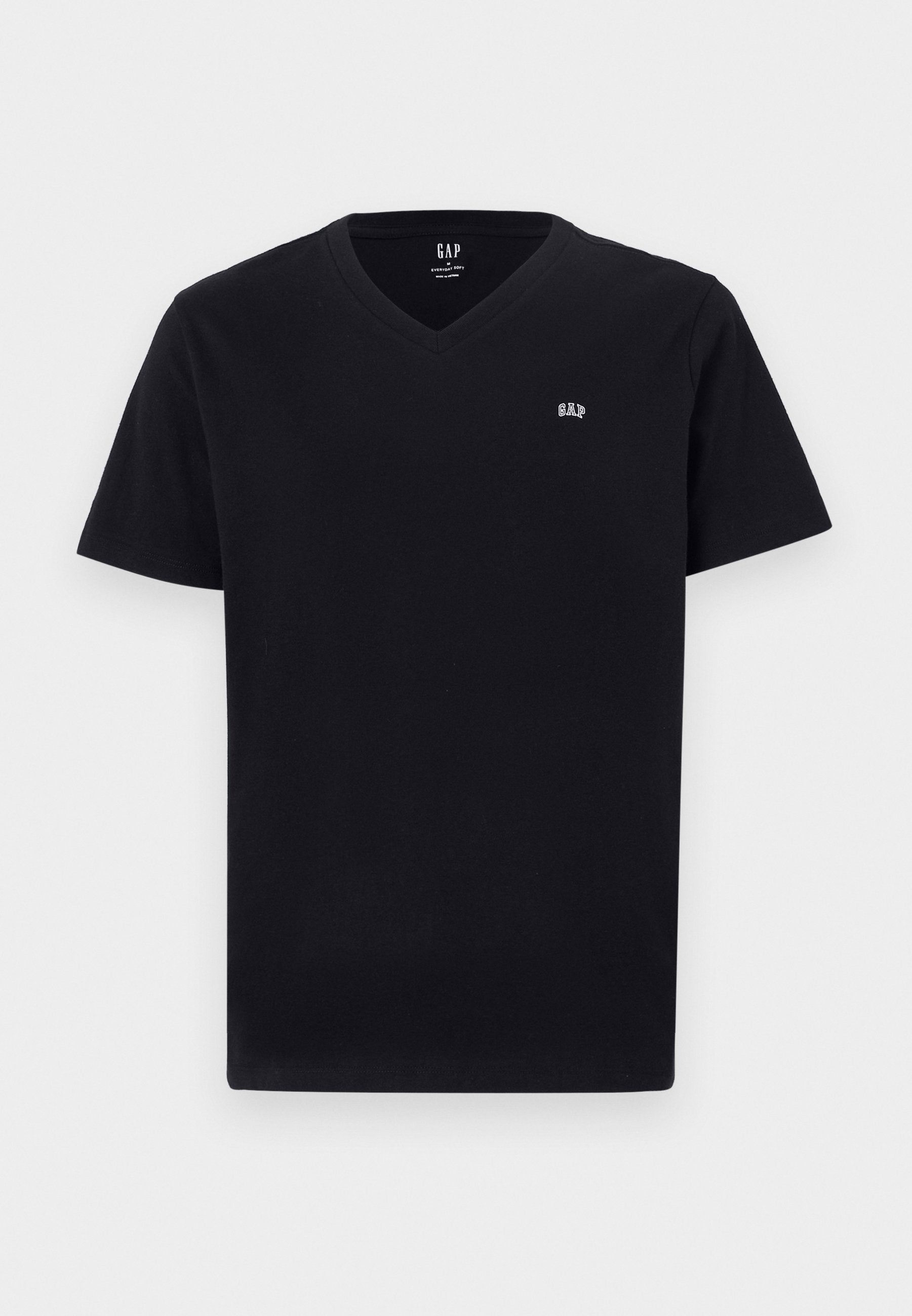 EVERYDAY MICRO LOGO VEE - Basic T-shirt - true black