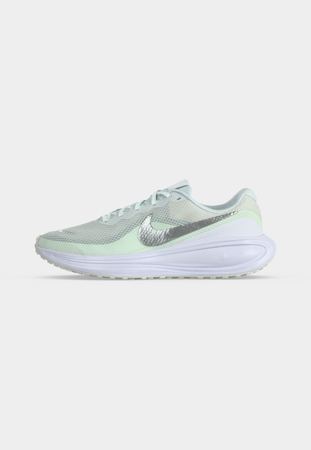 REVOLUTION 8 - Road running shoes - off white/metallic silver-coloured/barely green/malachite