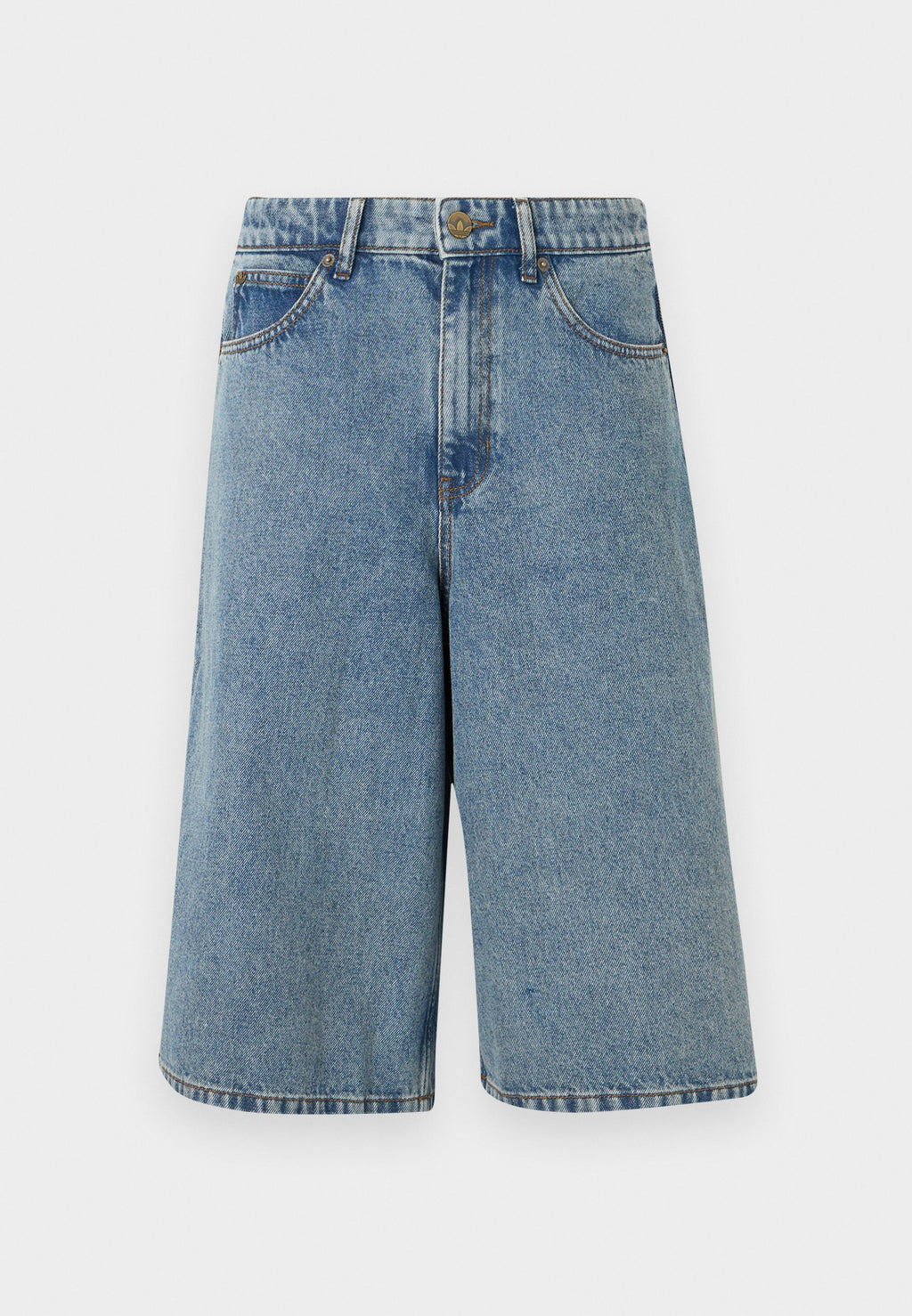 JORTS - Denim shorts - worn blue denim