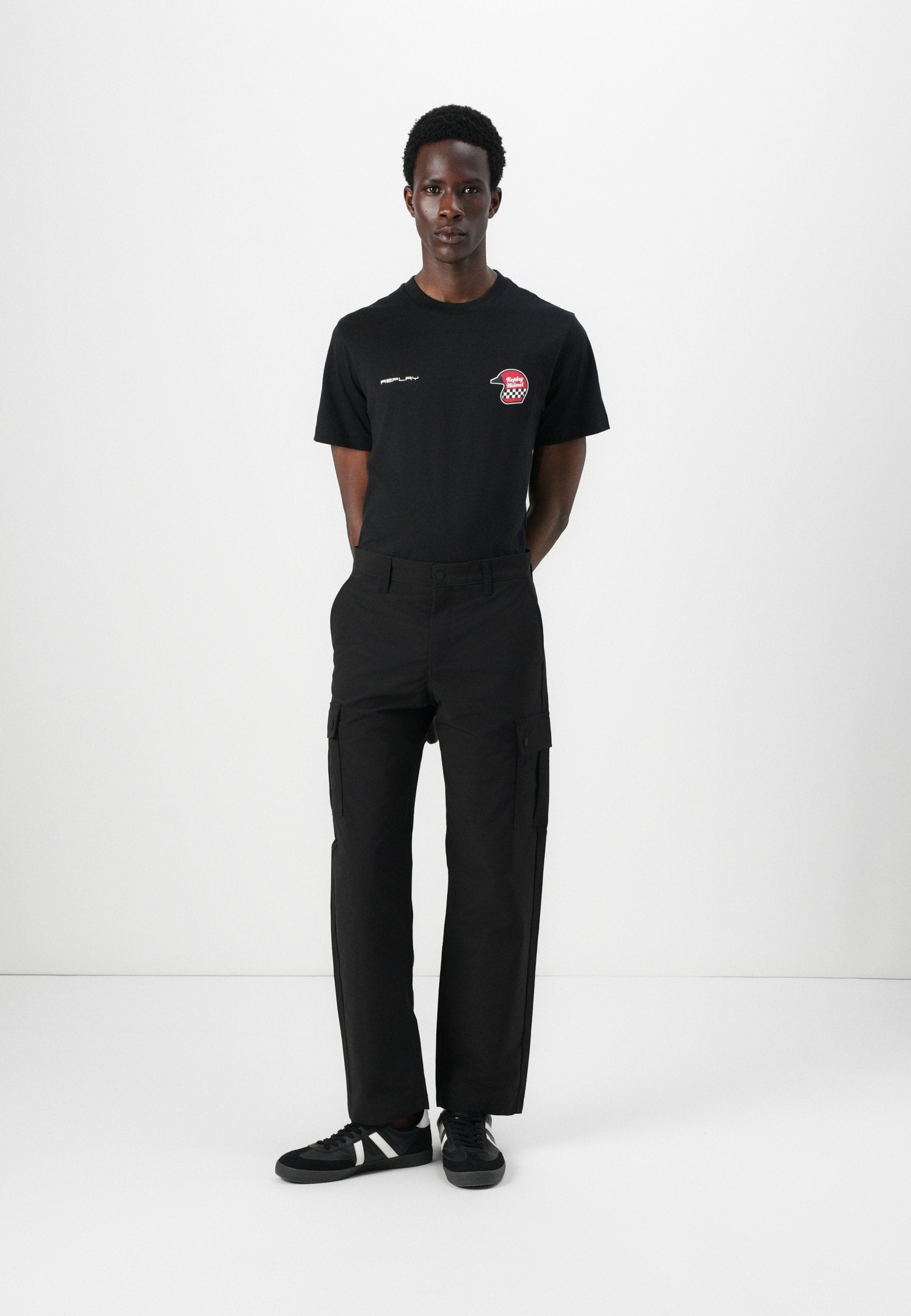 JPSTKARL KURTIS SNAP TECH - Cargo trousers - black
