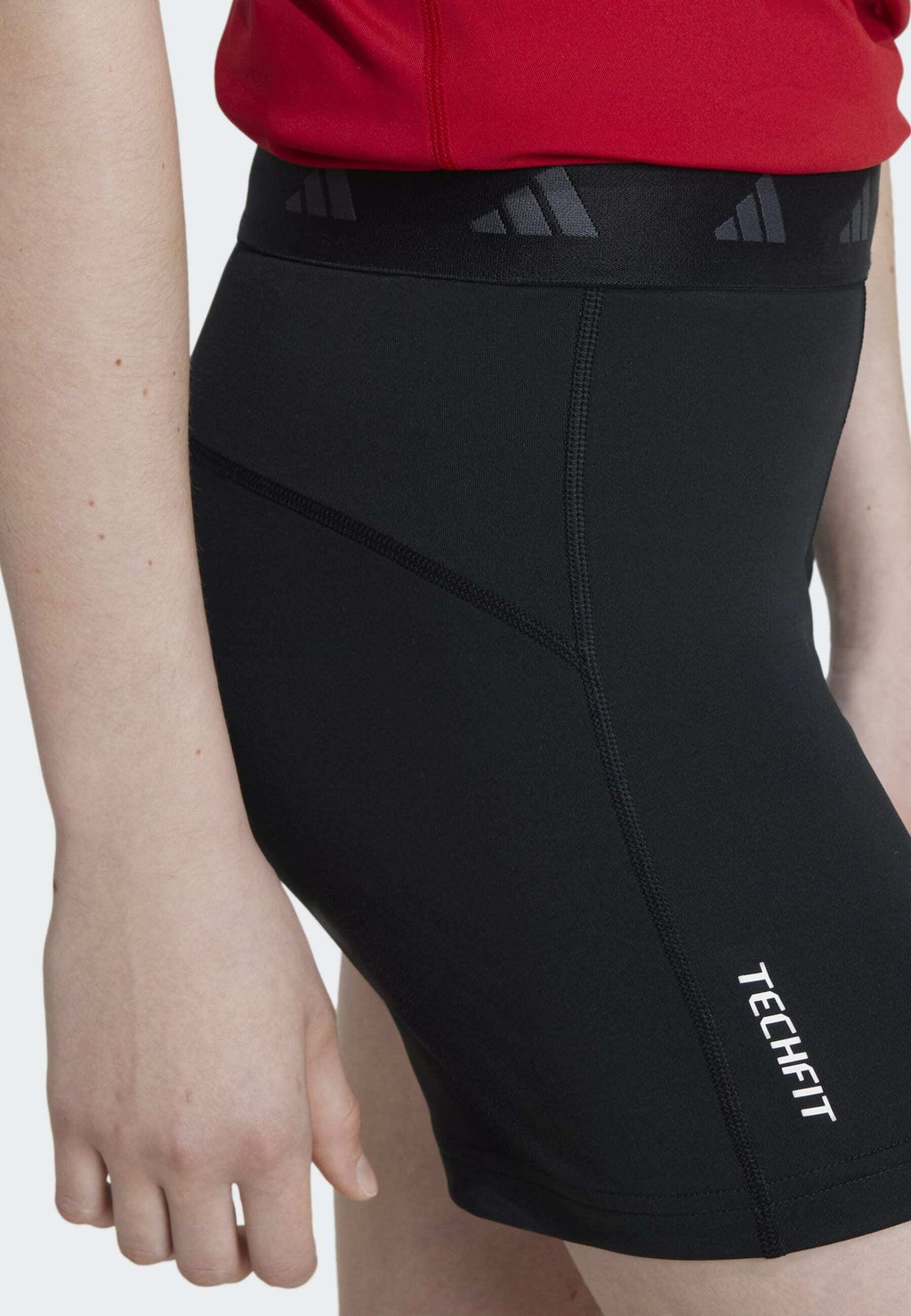 TECHFIT LEGGINGS JUNIOR UNISEX - Sports shorts - black/white