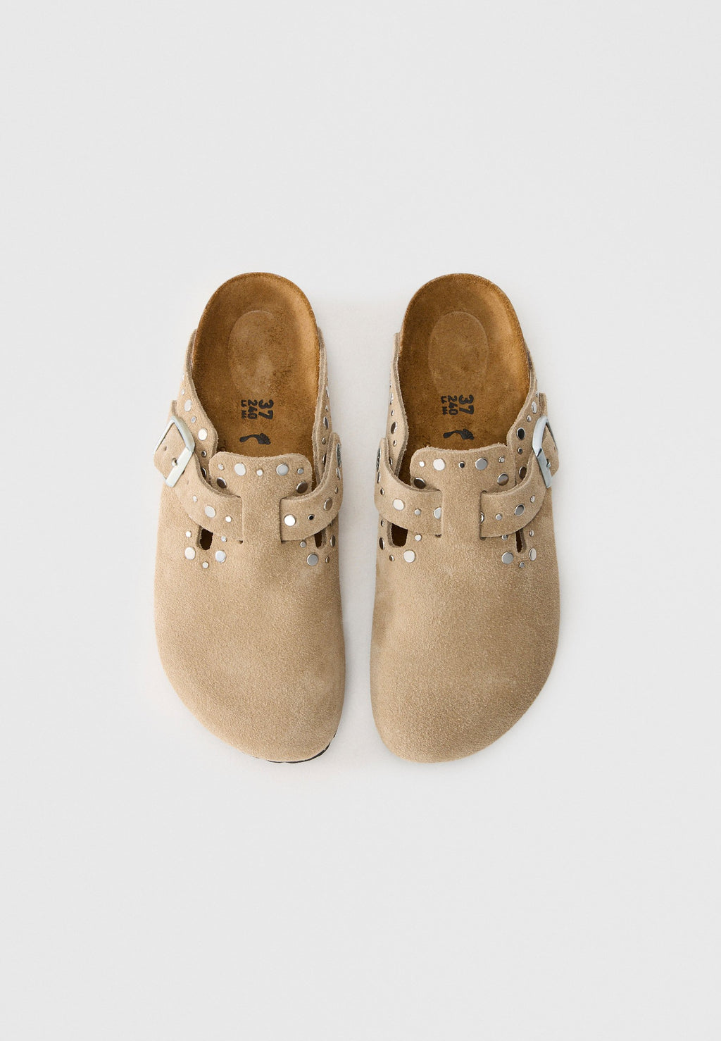 BOSTON RIVET LEVE TAUPES - ÉTROIT - Sabots - taupe