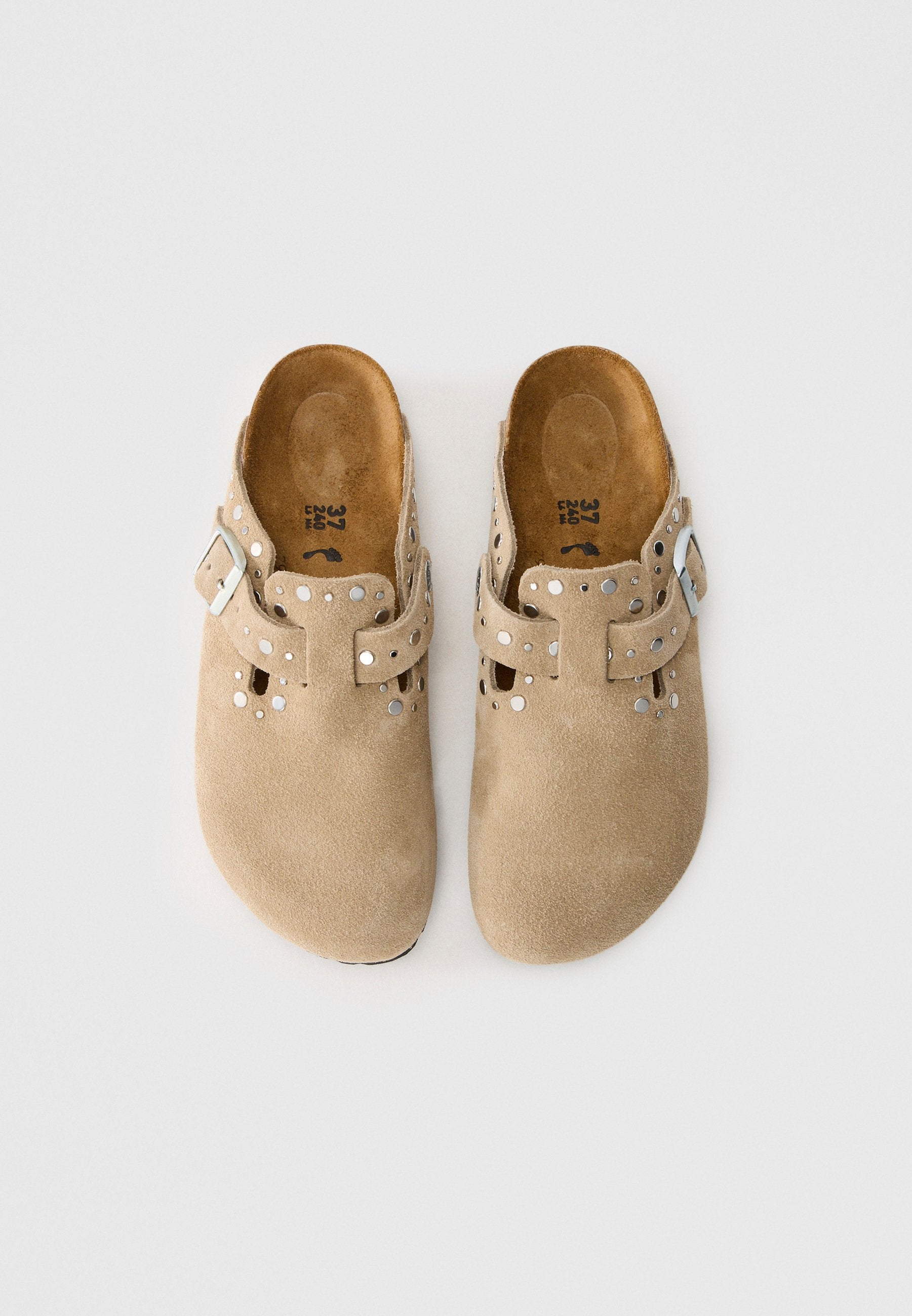 BOSTON RIVET LEVE TAUPES - ÉTROIT - Sabots - taupe