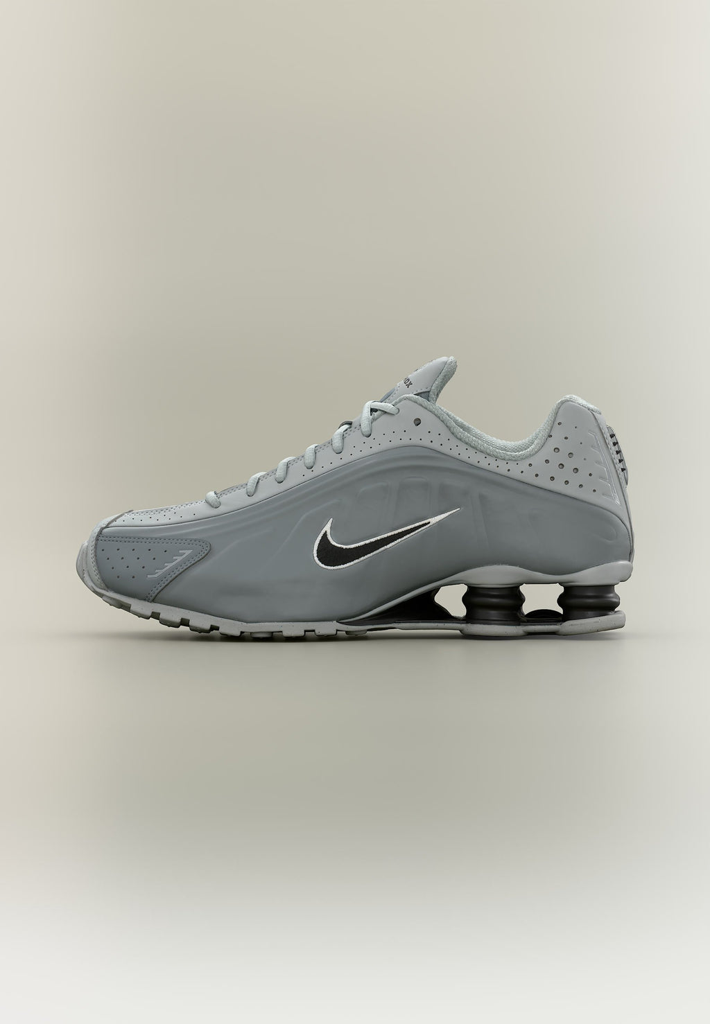 SHOX R4 UNISEXE - Baskets basses - light smoke grey/black/smoke grey/white