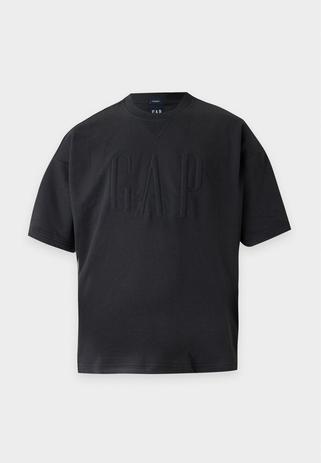 LOGO CROP CREW - Print T-shirt - moonless night