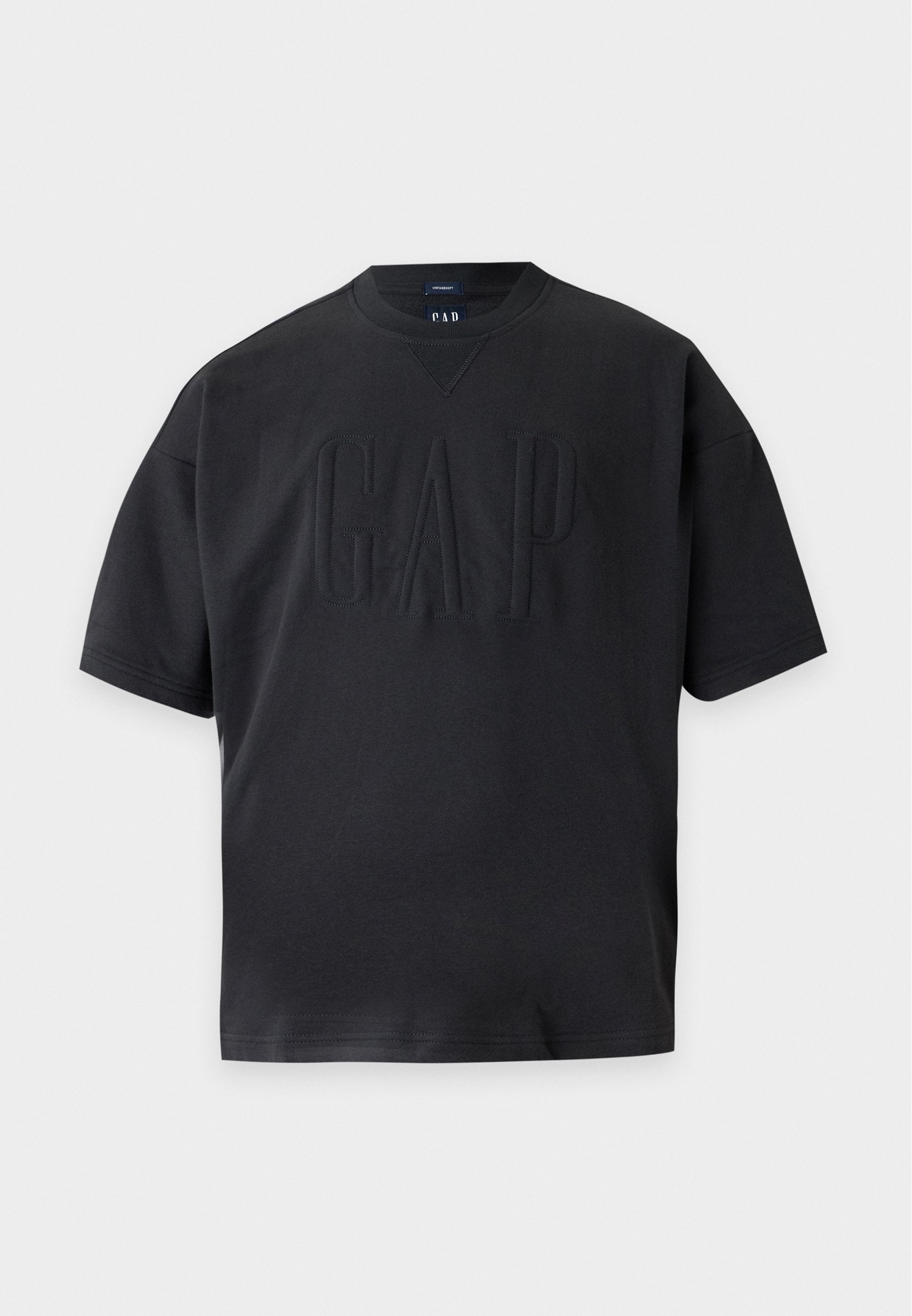 LOGO CROP CREW - Print T-shirt - moonless night