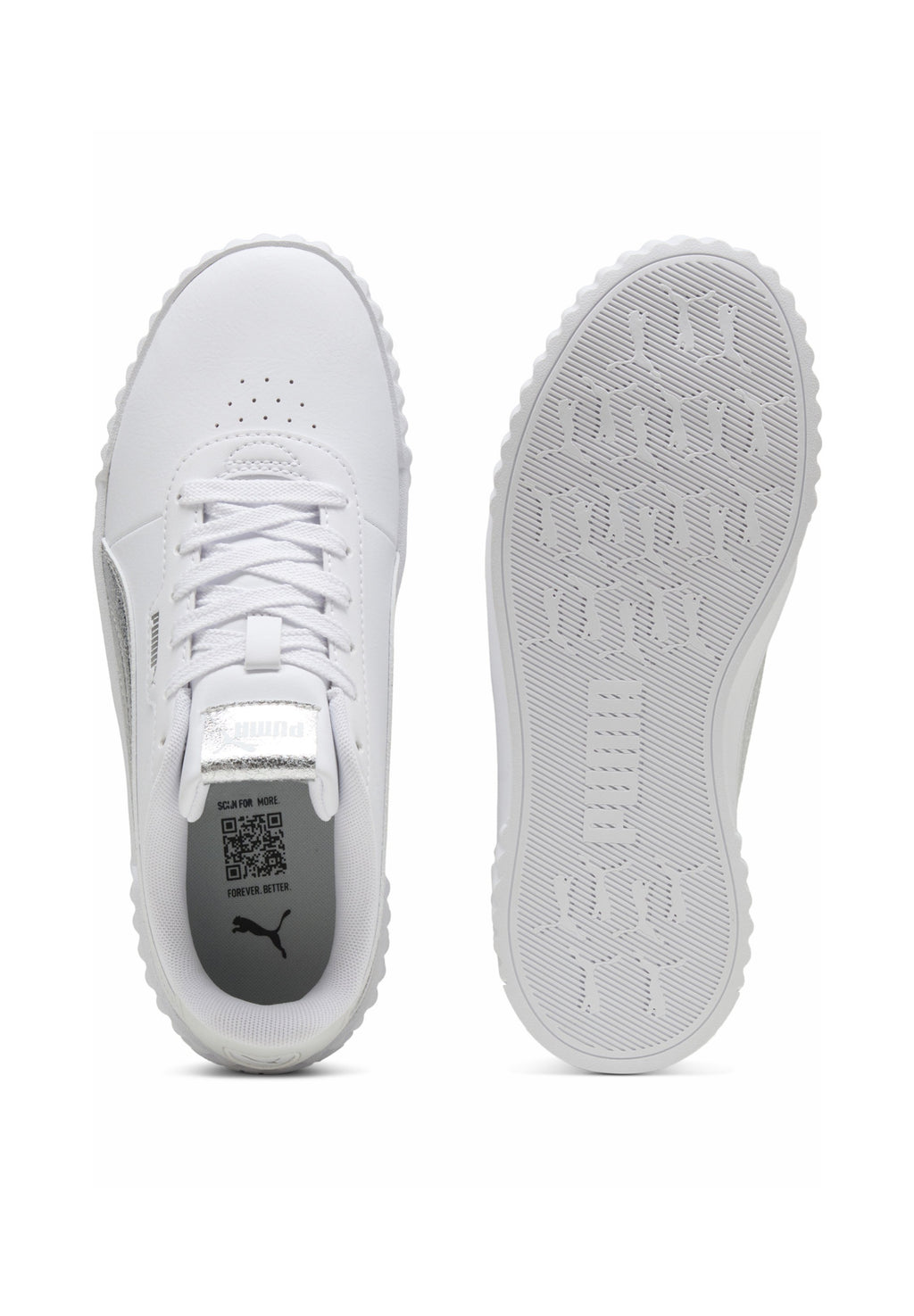 CARINA METALLIC WHISPER - Baskets basses - puma white/puma silver