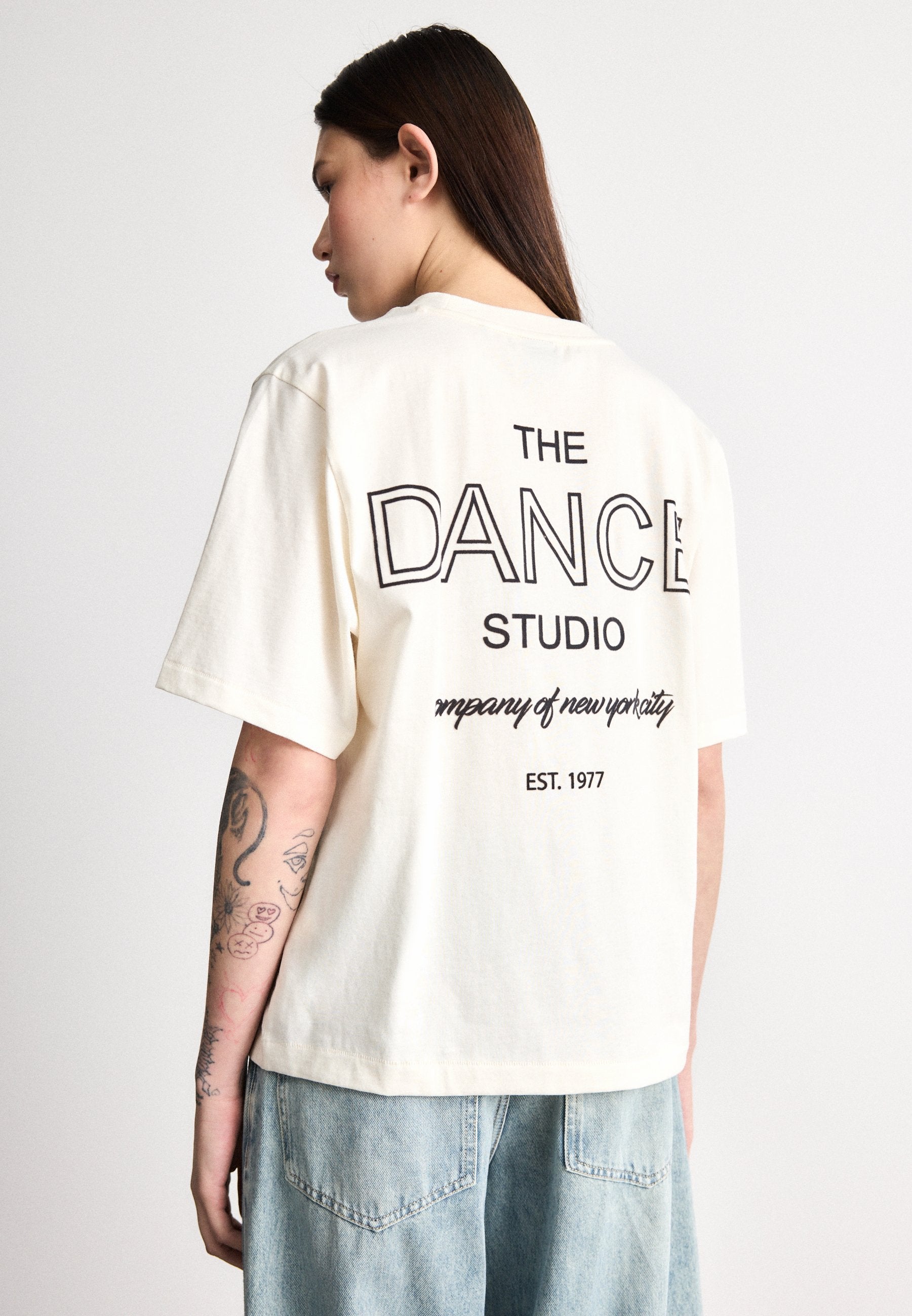 EREGULAR - Print T-shirt - open white
