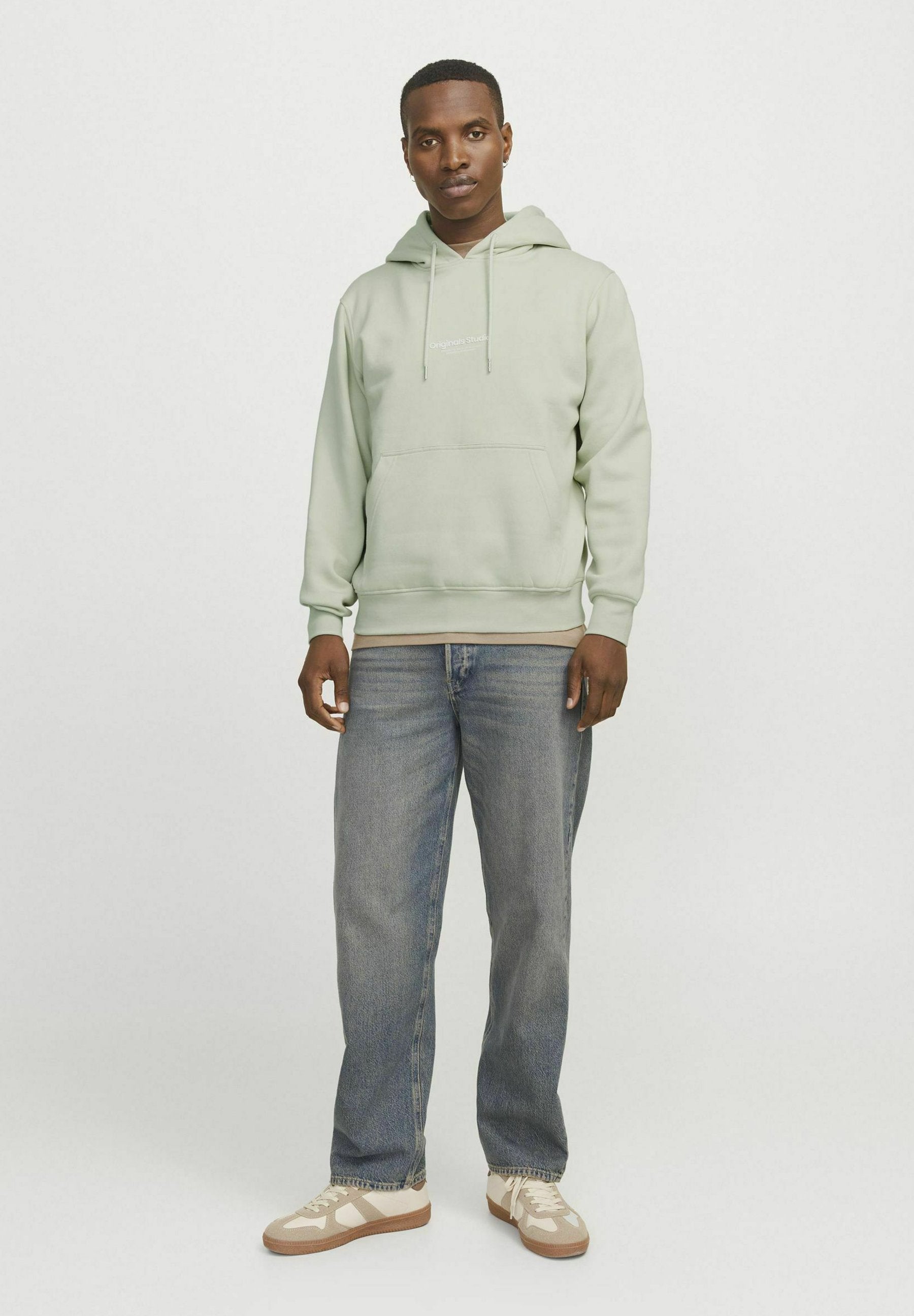 Printed - Hoodie - celadon tint