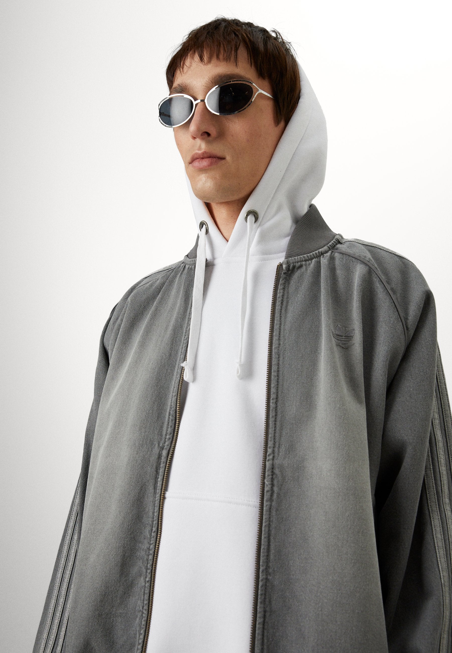 ADICOLOR LOOSE DENIM - Veste en jean - gris