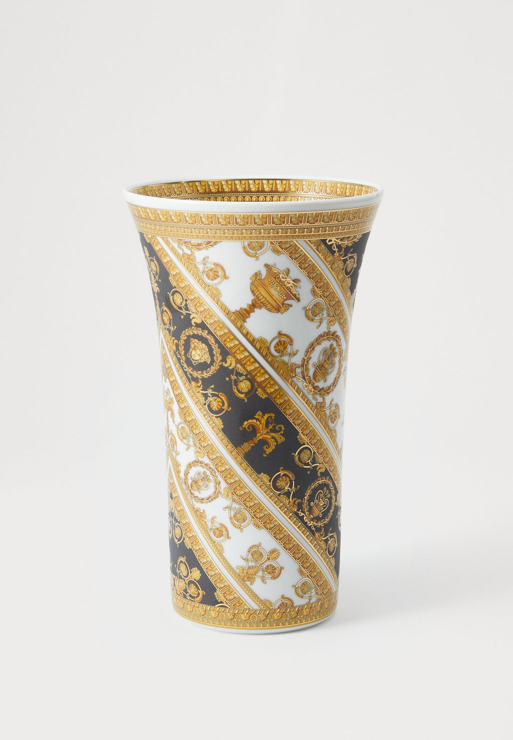 VASE 26 CM - Vase - white/black/yellow