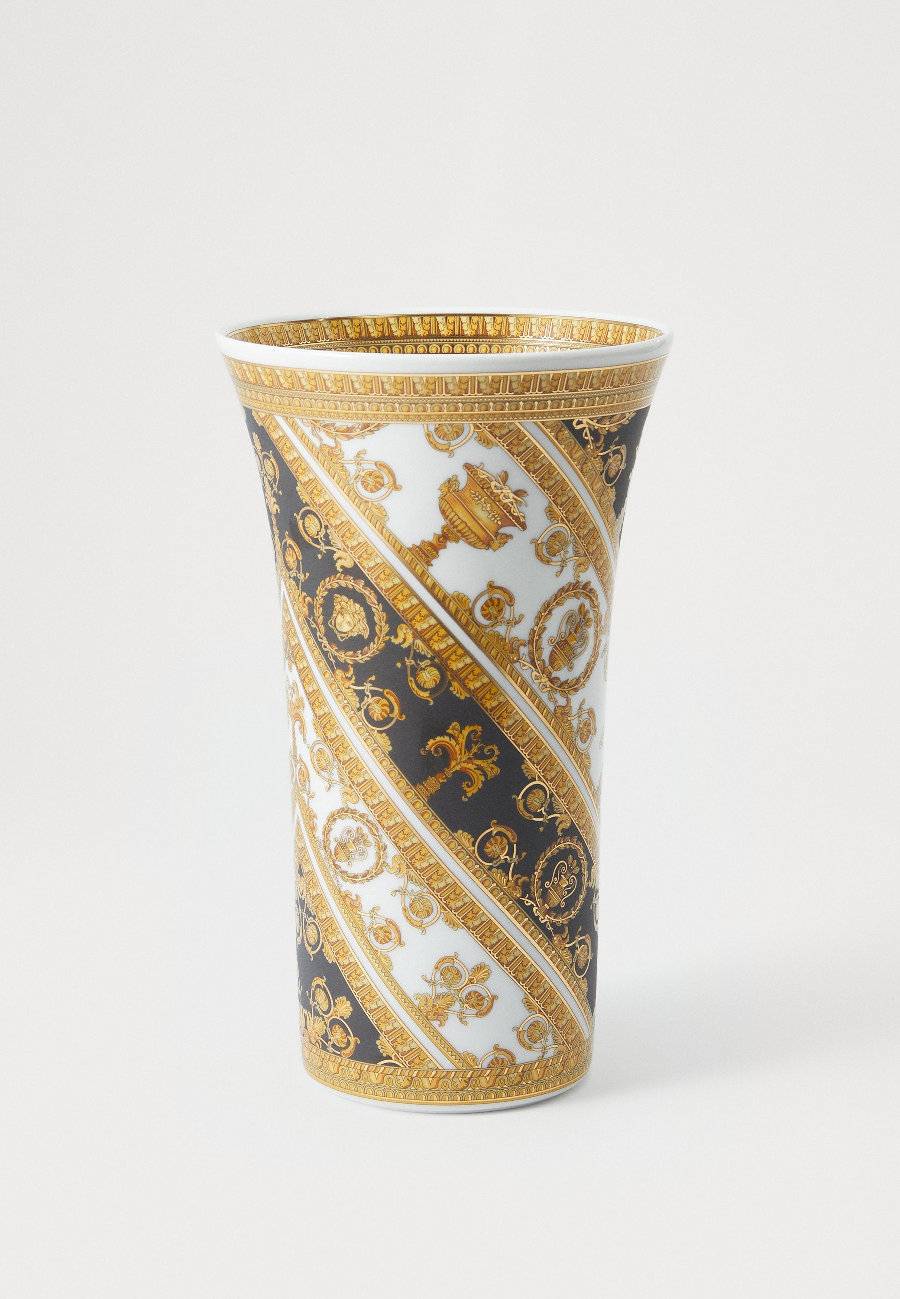 VASE 26 CM - Vase - white/black/yellow