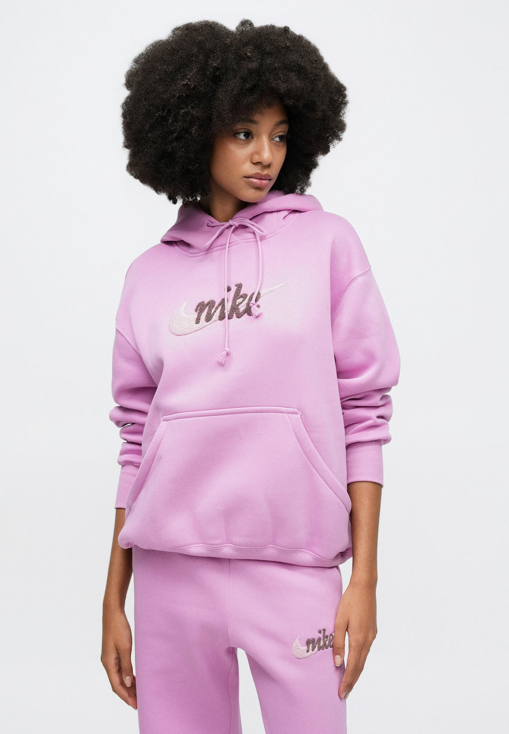 LOGO - Kapüşonlu Sweatshirt - macenta/pembe köpük