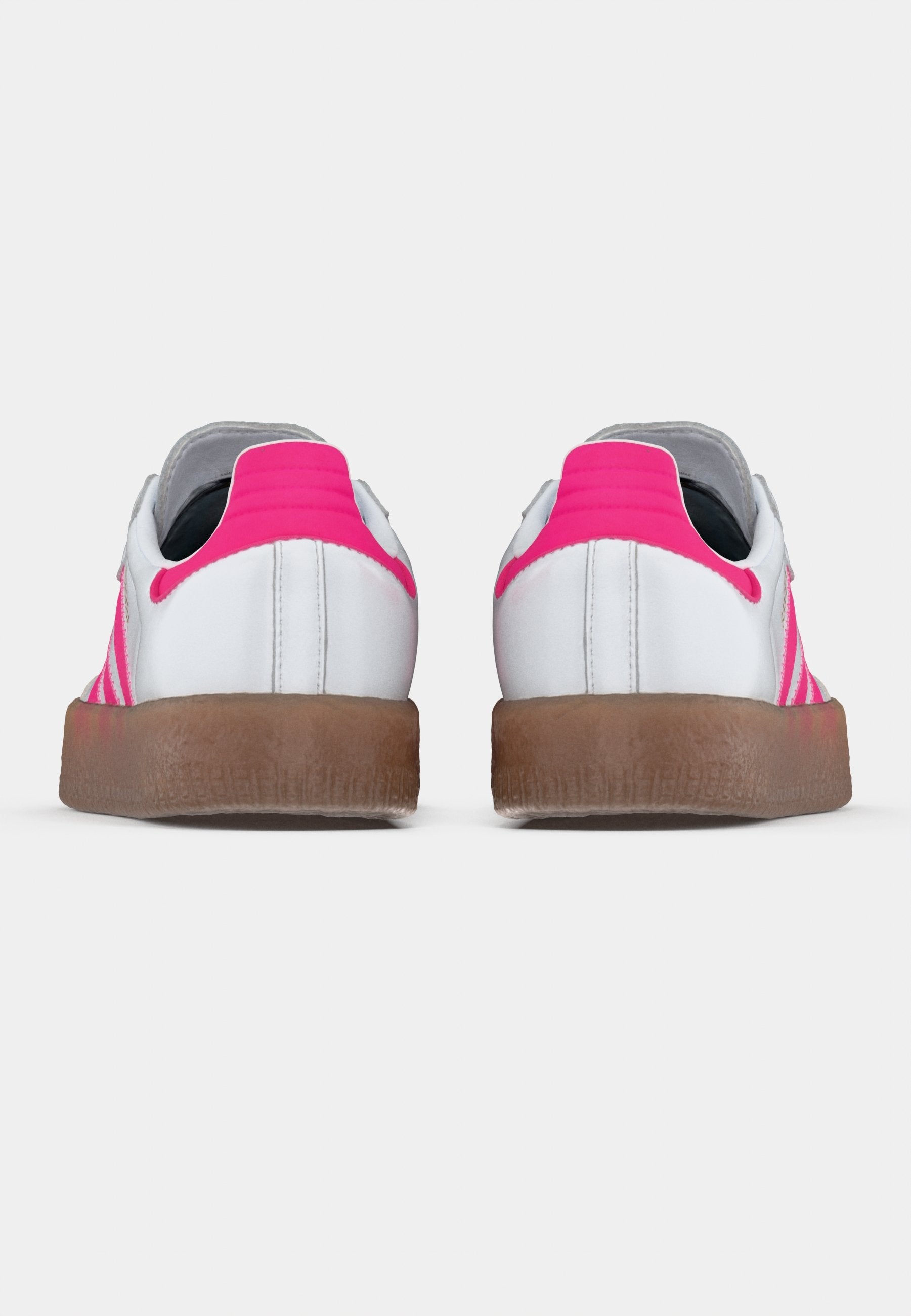 SAMBAE UNISEXE - Baskets - footwear white/shock pink/gold-coloured metallic