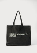 LOGO SHOPPER UNISEX - Bez çanta - eskitilmiş siyah