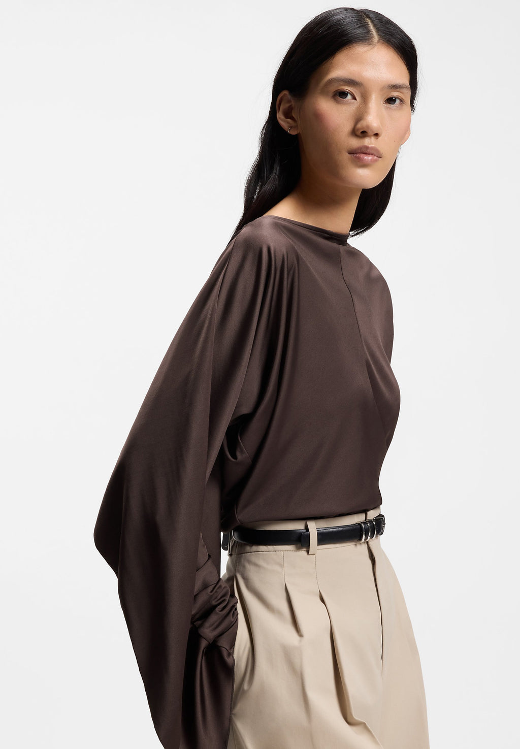 EBIRIS_FS_C - Long sleeved top - dark brown